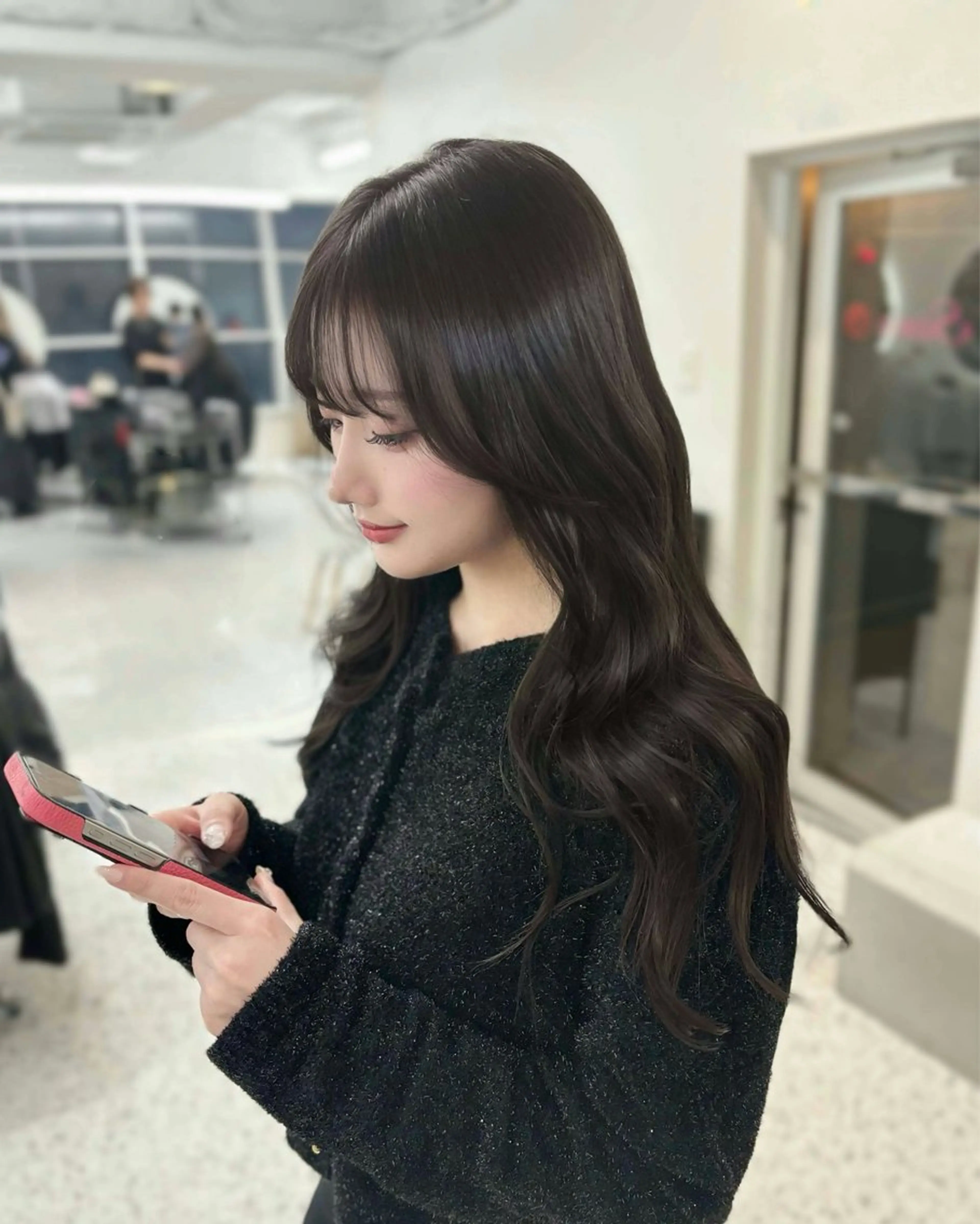 セミロング カラー パーマ ヘアアレンジ ブラウンカラー モカブラウン カット ヘアカラー トリートメント 🌸グレージュ/ ベージュ🌸yutaのヘアスタイル