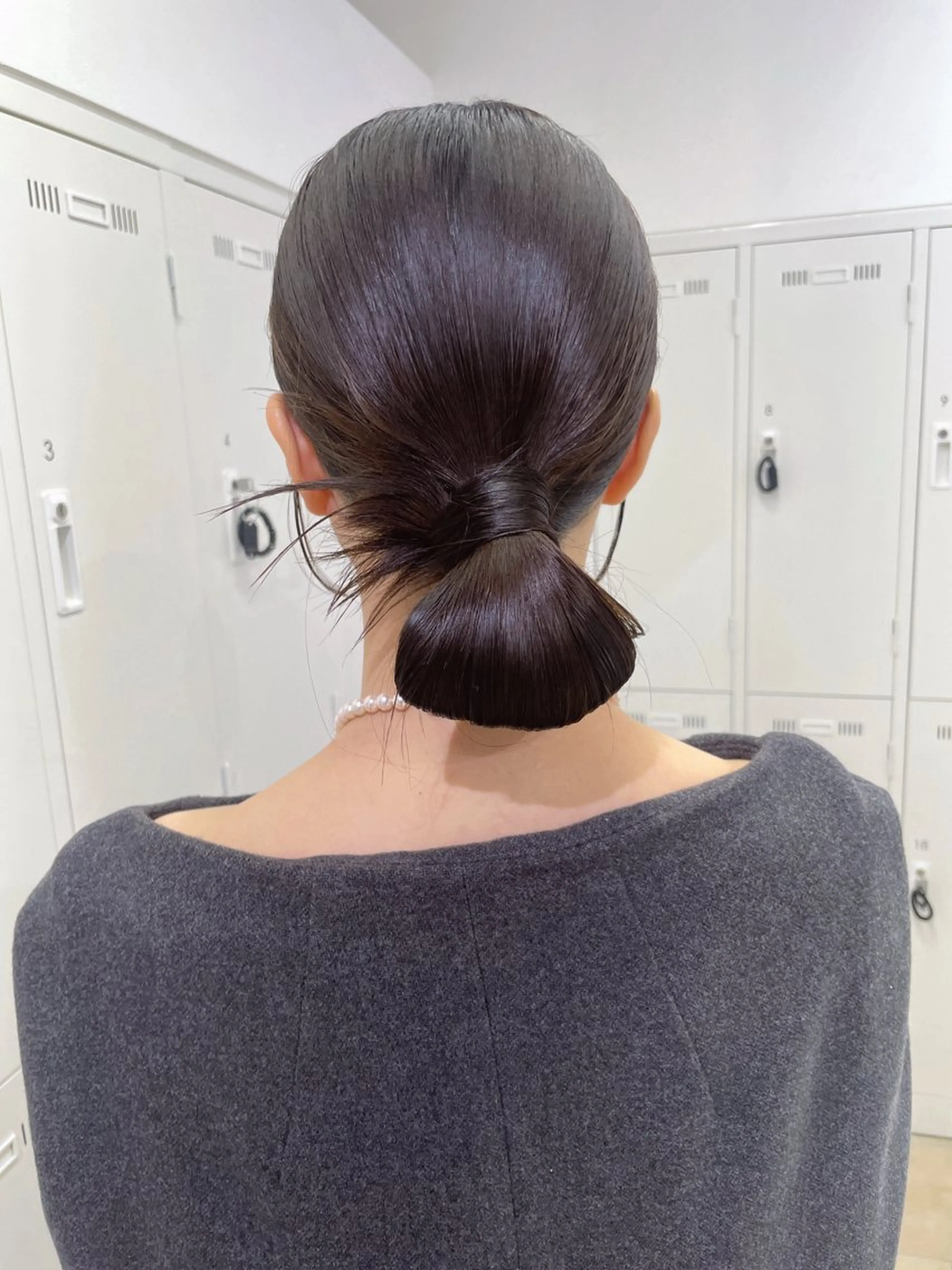 ヘアアレンジ お団子ヘア ヘアセット 福島成美/髪質改善 縮毛矯正/カラーのヘアスタイル