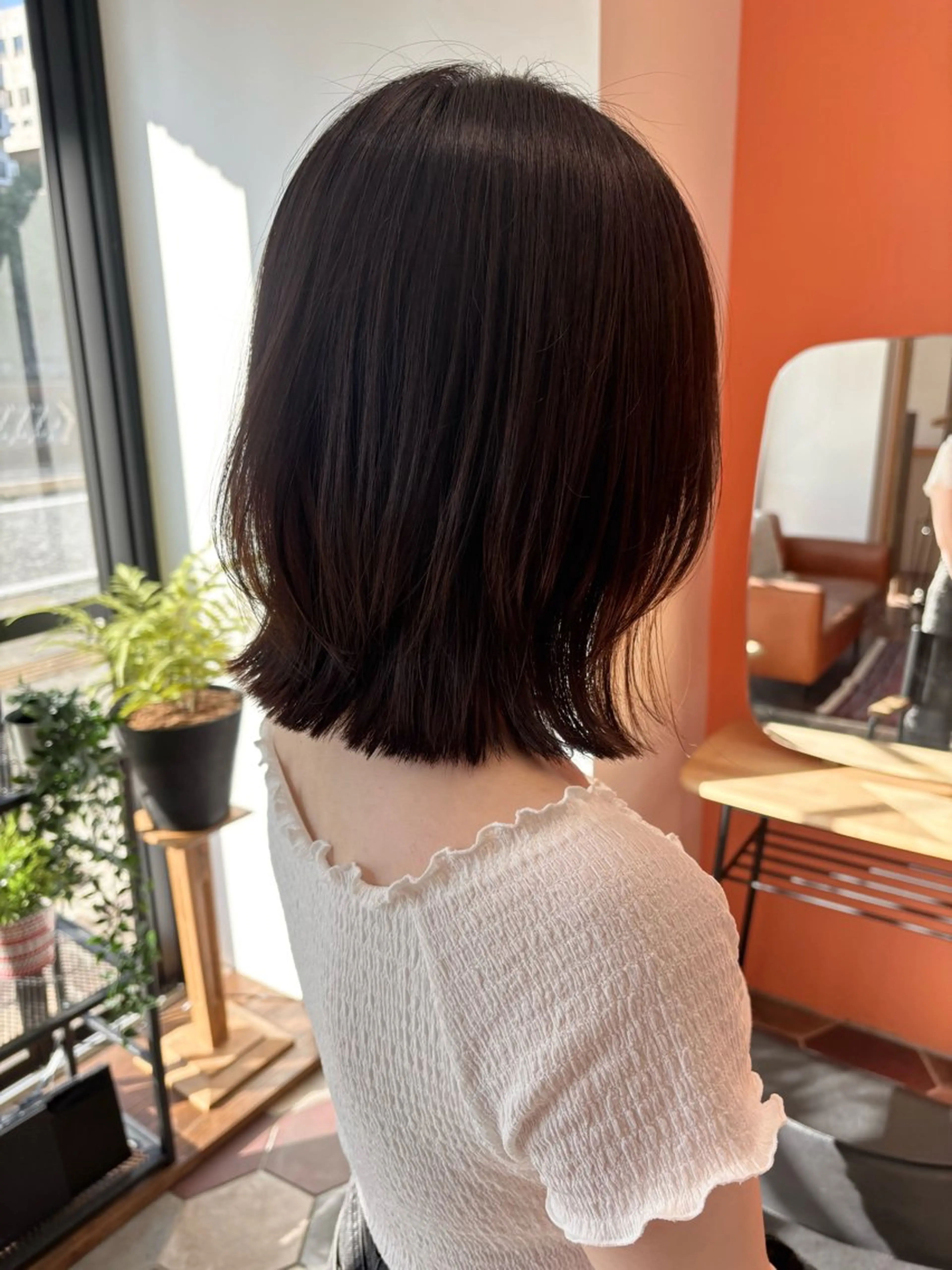 ミディアム ボブレイヤー ボブ レイヤーカット カット トリートメント 田中 愛燦のヘアスタイル