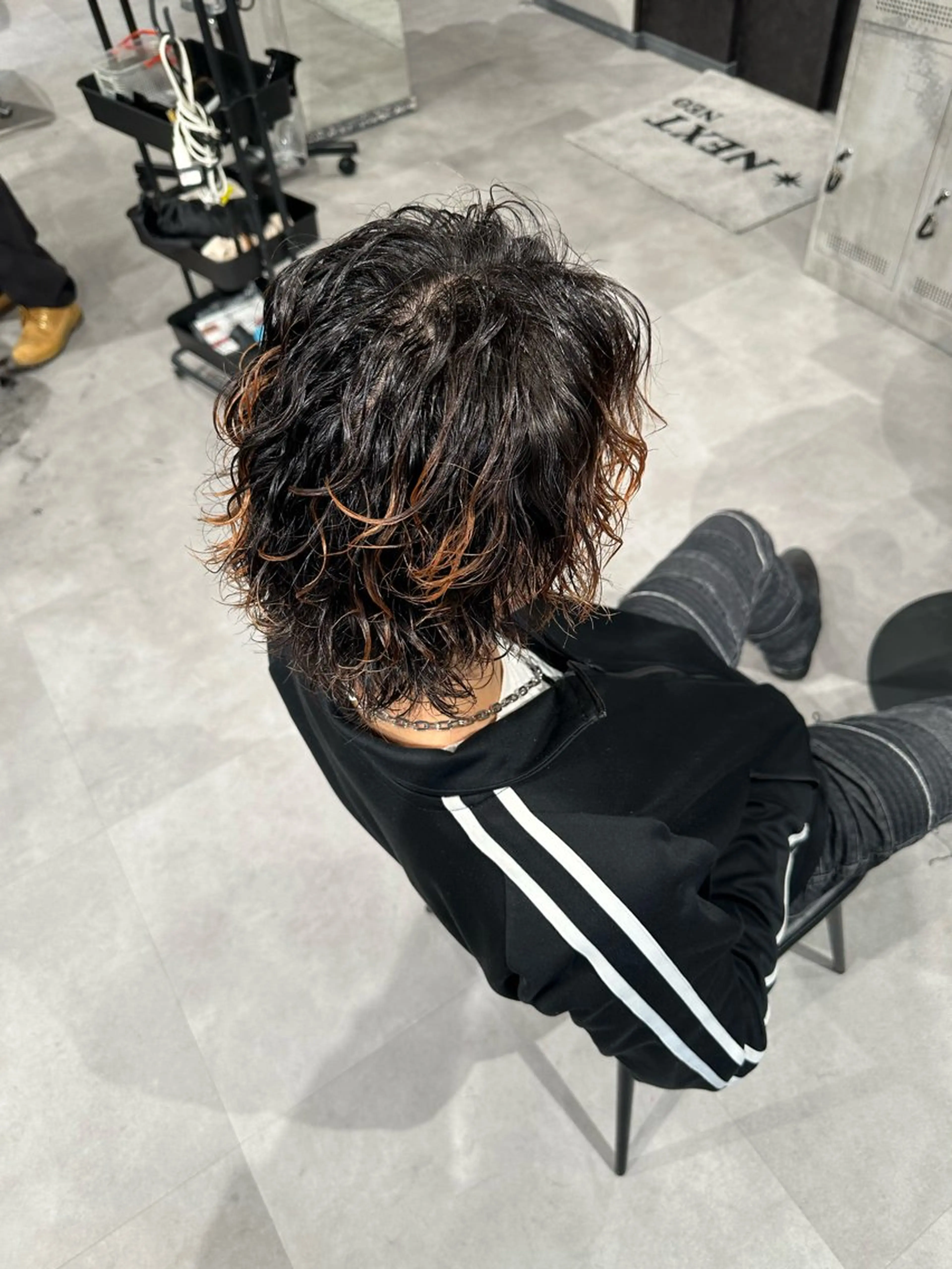 ミディアム パーマ ヘアアレンジ メンズ NEXT NEO所属・メンズヘア静岡 ✂︎Ryuheiのヘアスタイル