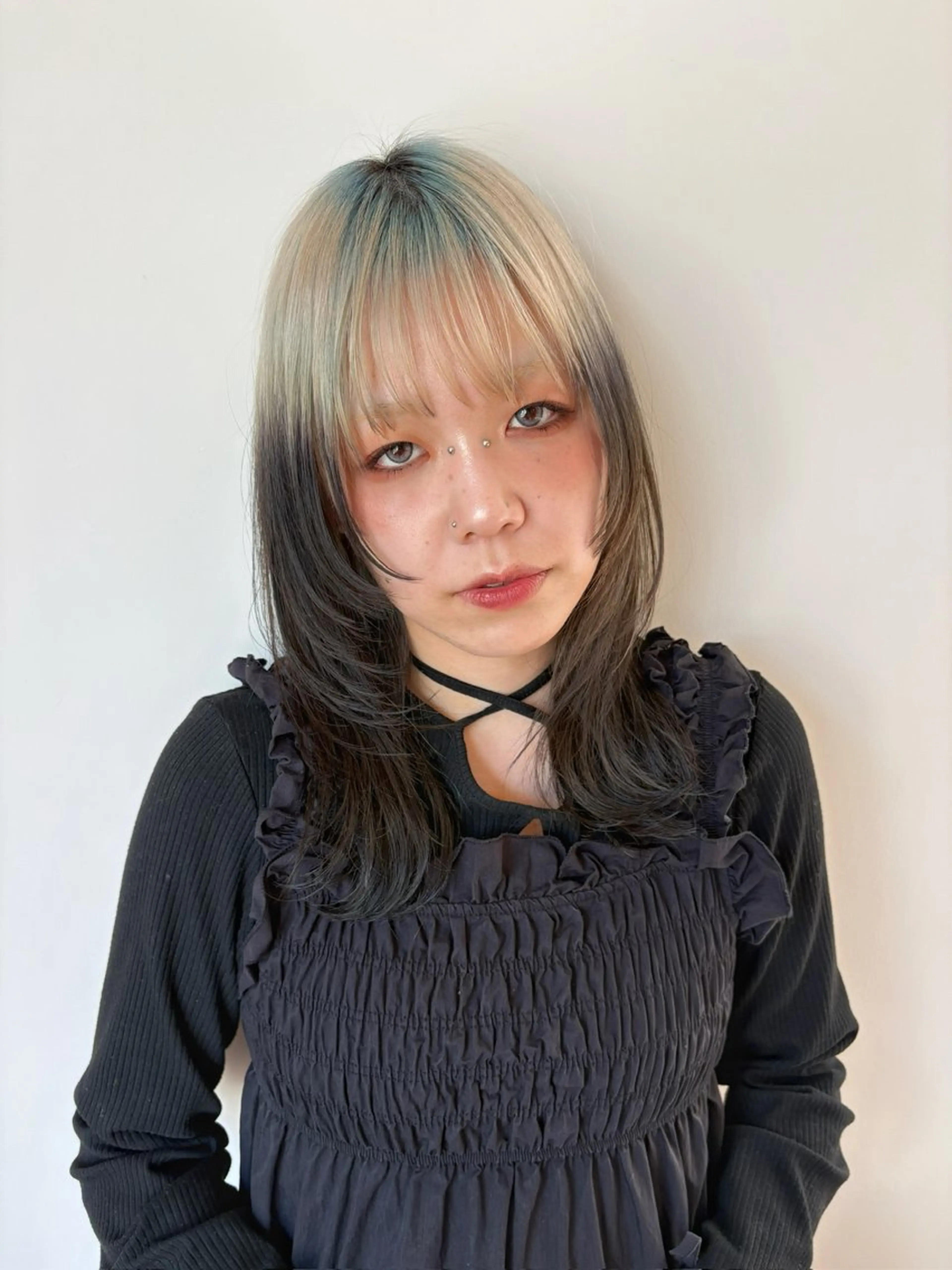 ミディアム カラー いりえ しゃけのヘアスタイル