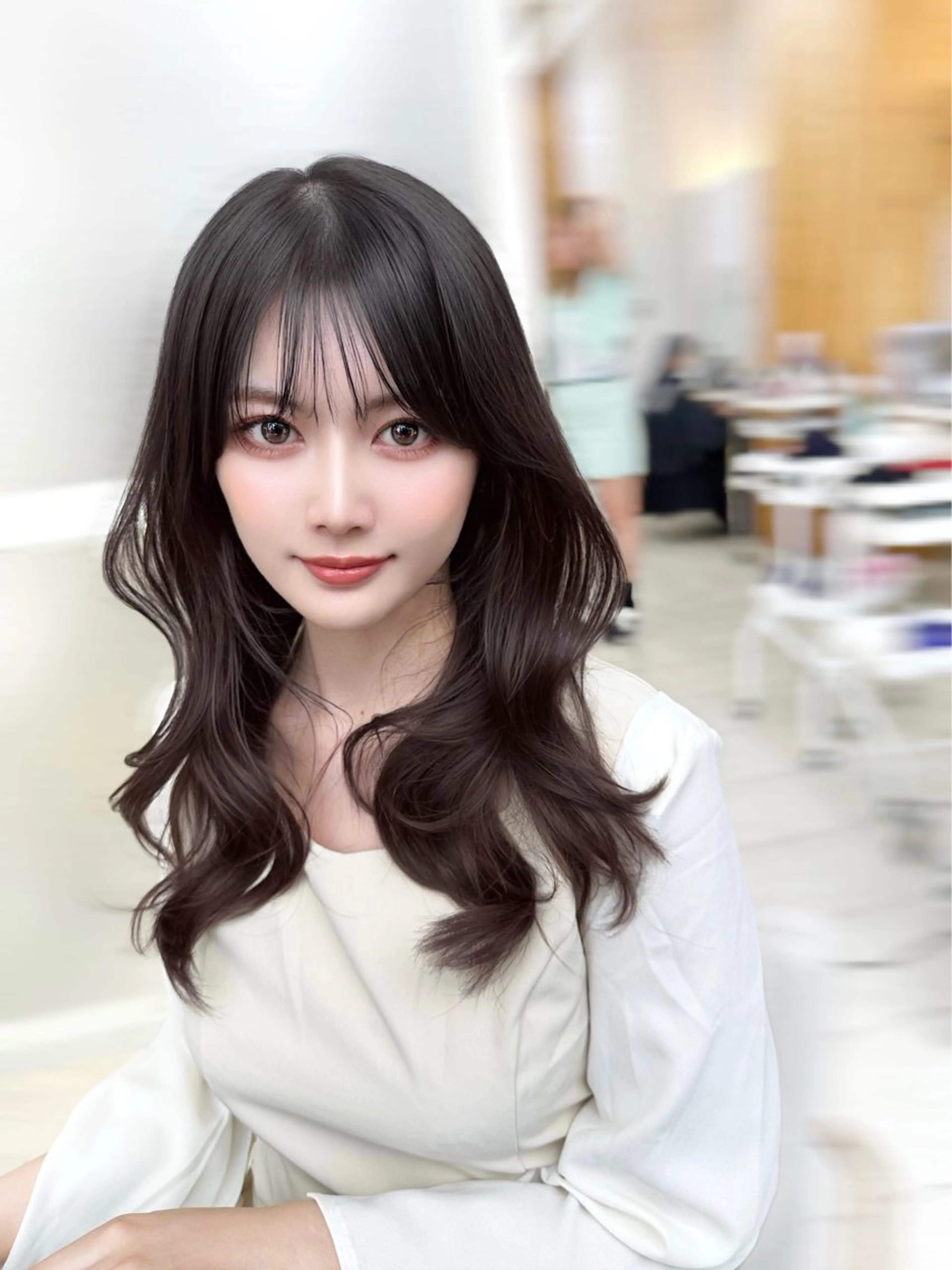 ミディアム カラー カット ヘアカラー トリートメント 🇰🇷韓国風くびれ ヘア🇰🇷中村優大のヘアスタイル