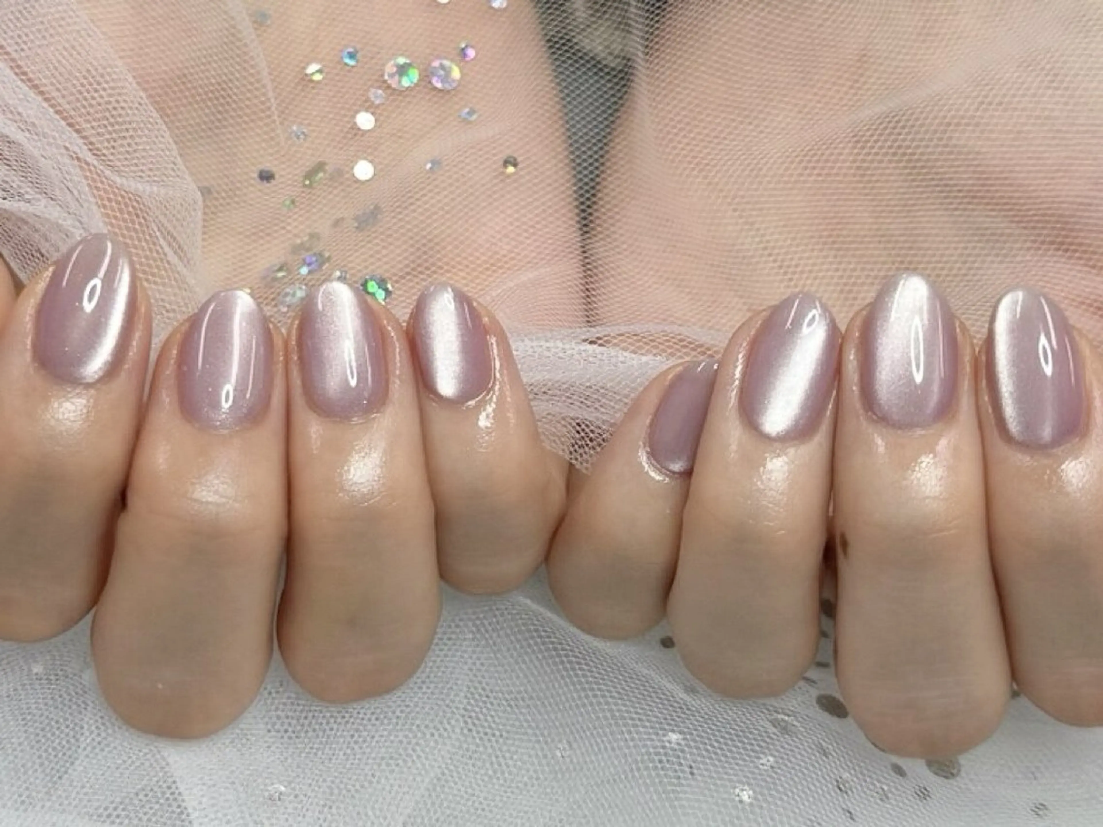 【本日16時までに来た方限定】うるちゅるマグネットネイル¥6,050​〜​　オフ代別途¥1,100の写真