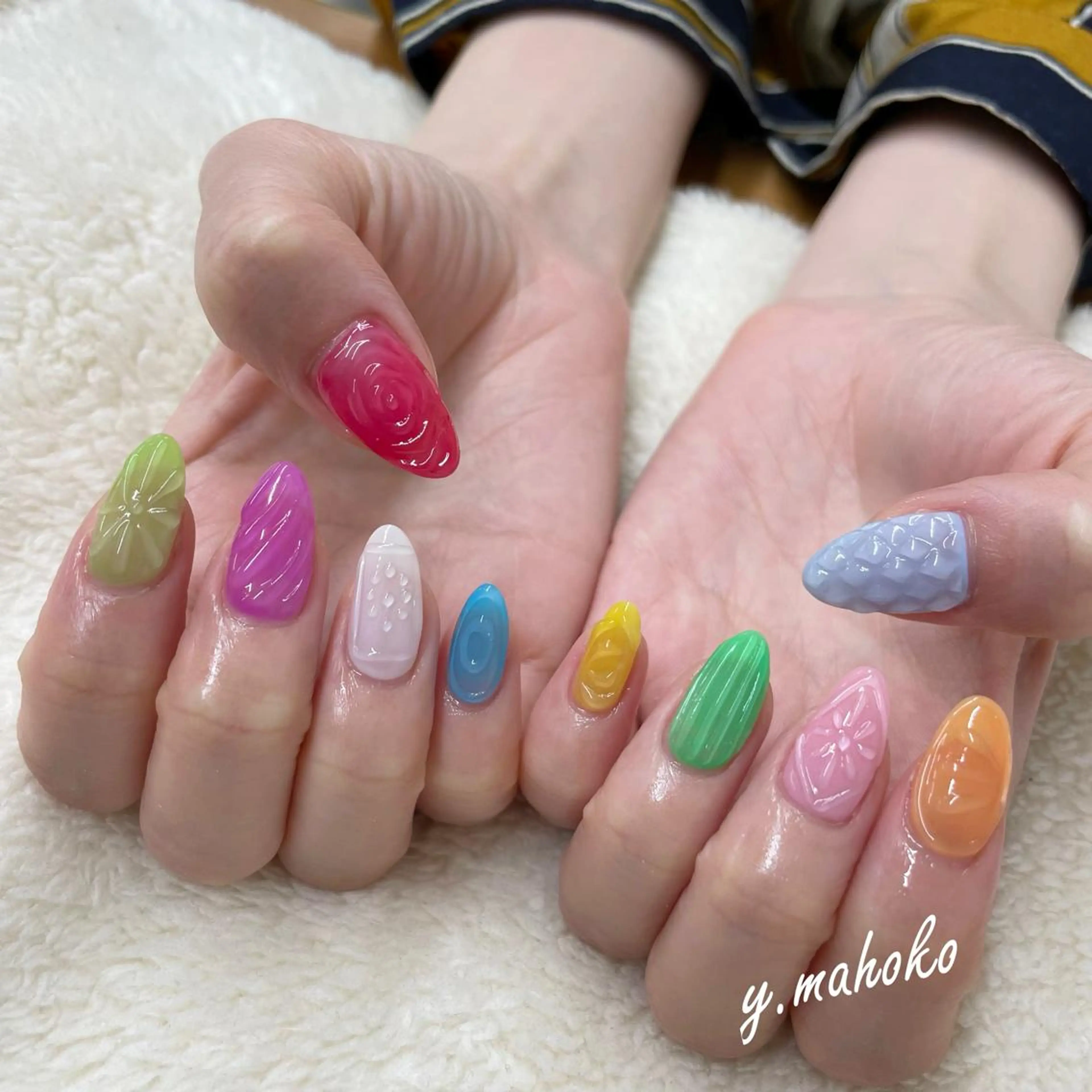 ネイル ハンドネイル She nail studio 原宿所属・パラジェル有/ スカルプ/mahoのネイルデザイン