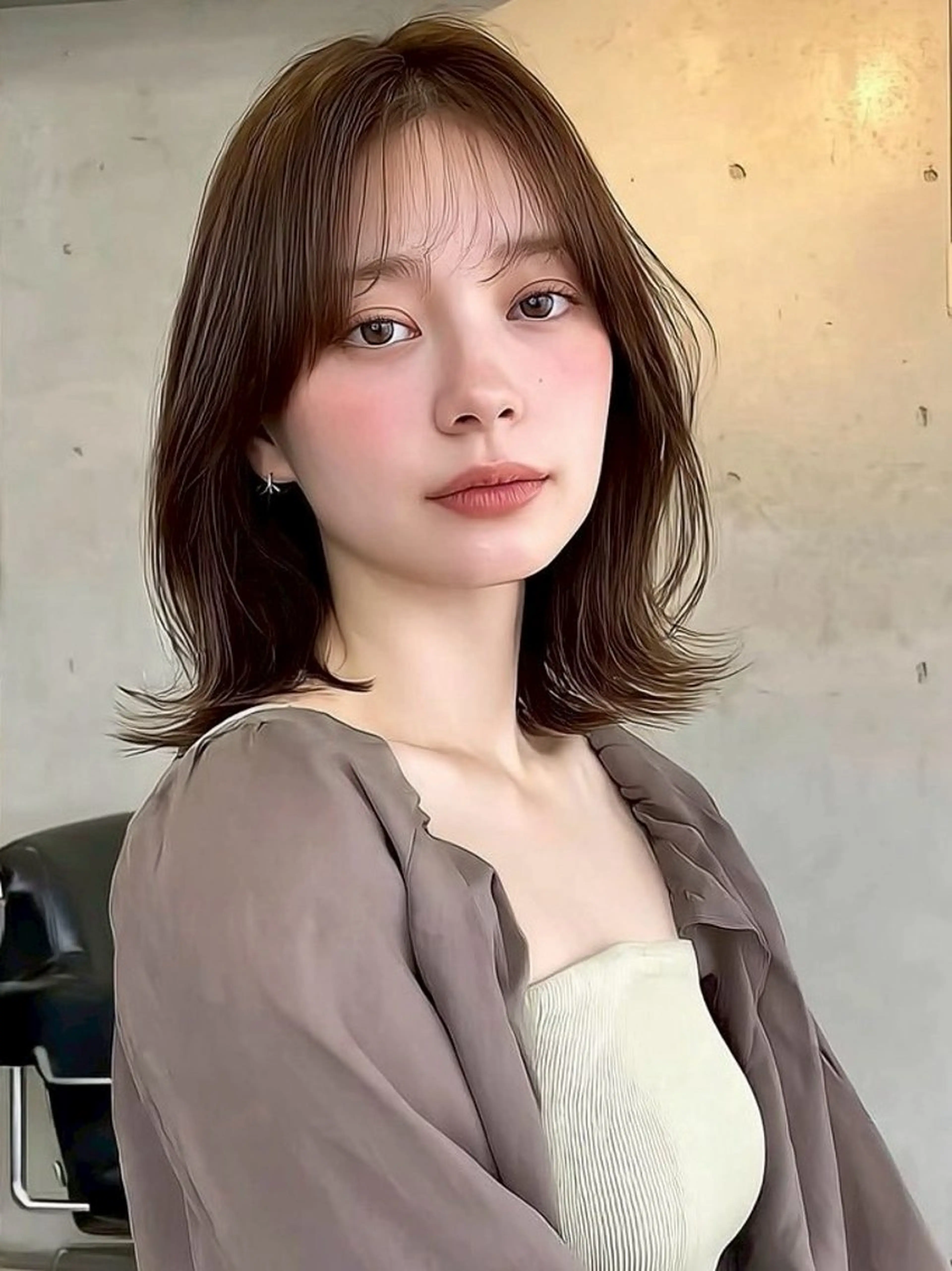 ミディアム mizuno mahoのヘアスタイル