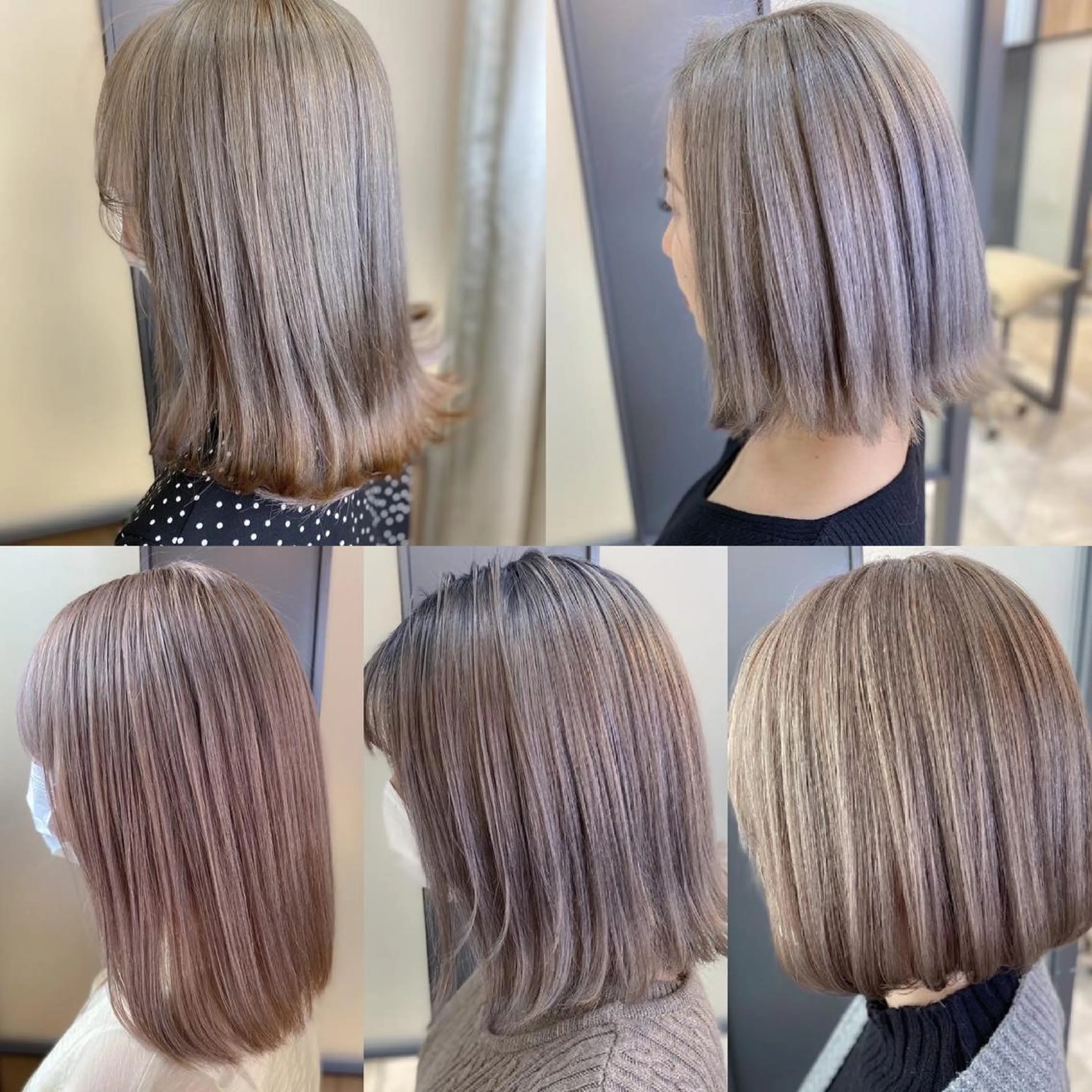 セミロング カラー SALOWIN神戸三宮East店所属・【透明感、艶髪】西村 有司のヘアスタイル