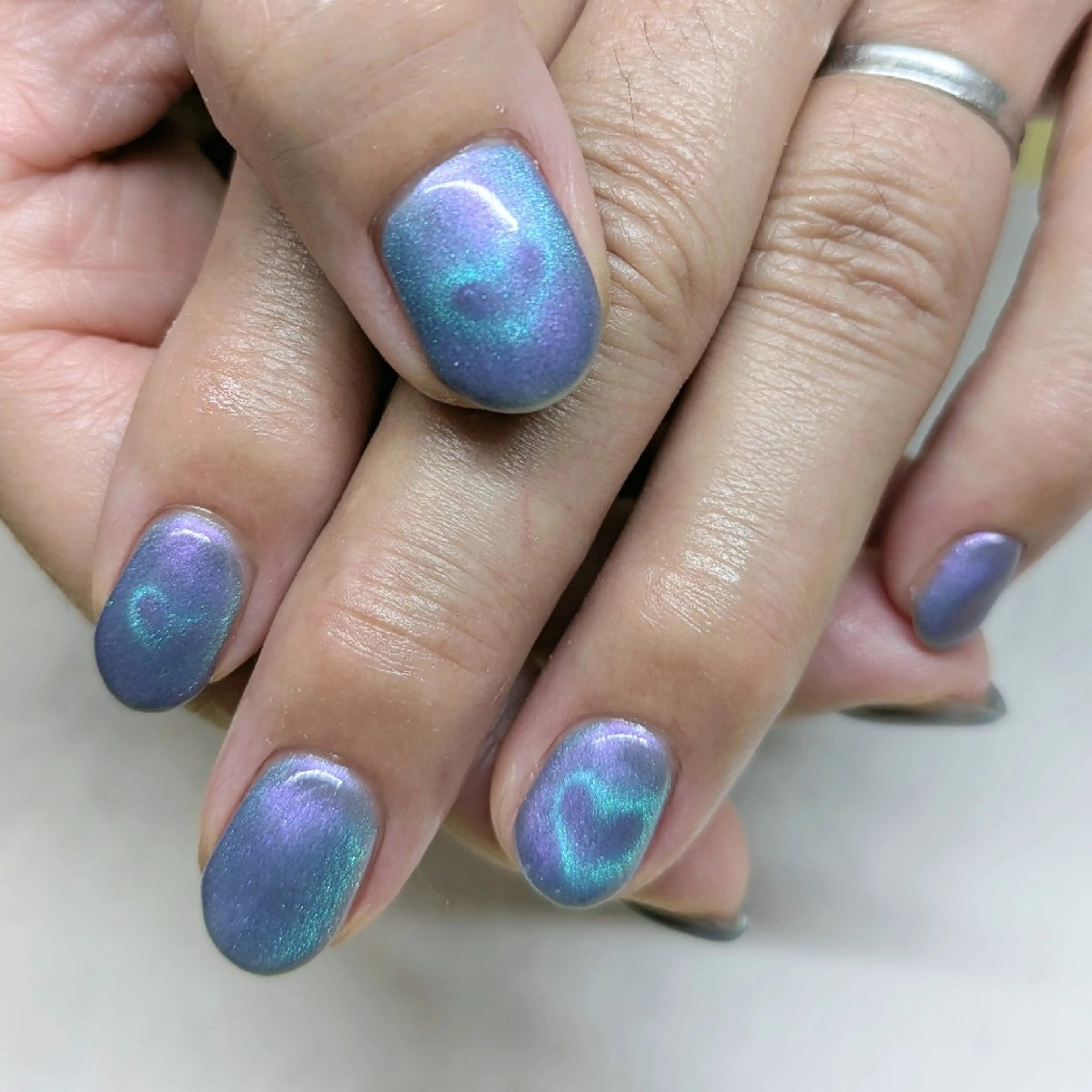 ネイル ハート マグネットネイル Gerbera Nailistのネイルデザイン