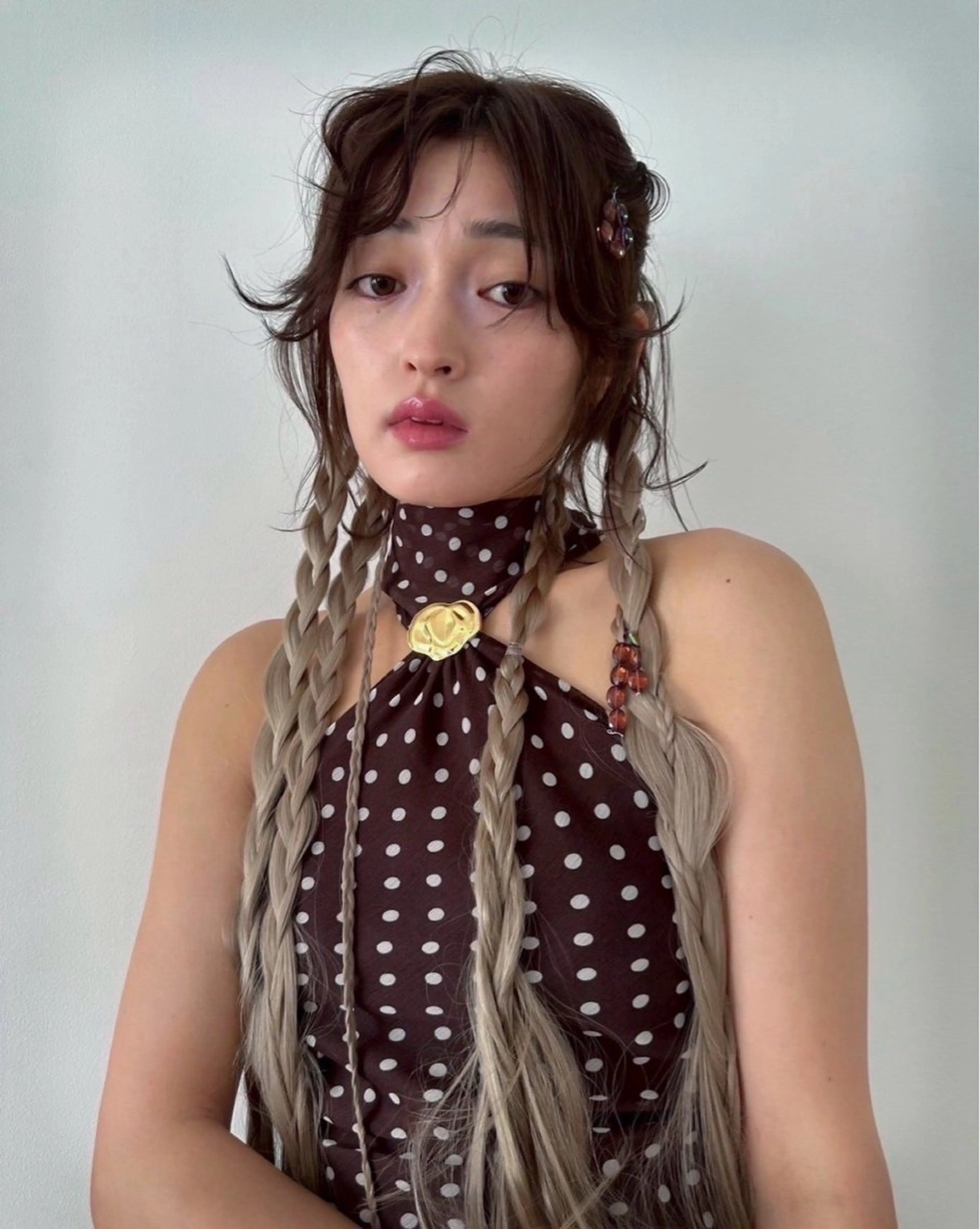 セミロング ヘアカラー リリカ🐈‍⬛ブリー チカラー/上永谷のヘアスタイル