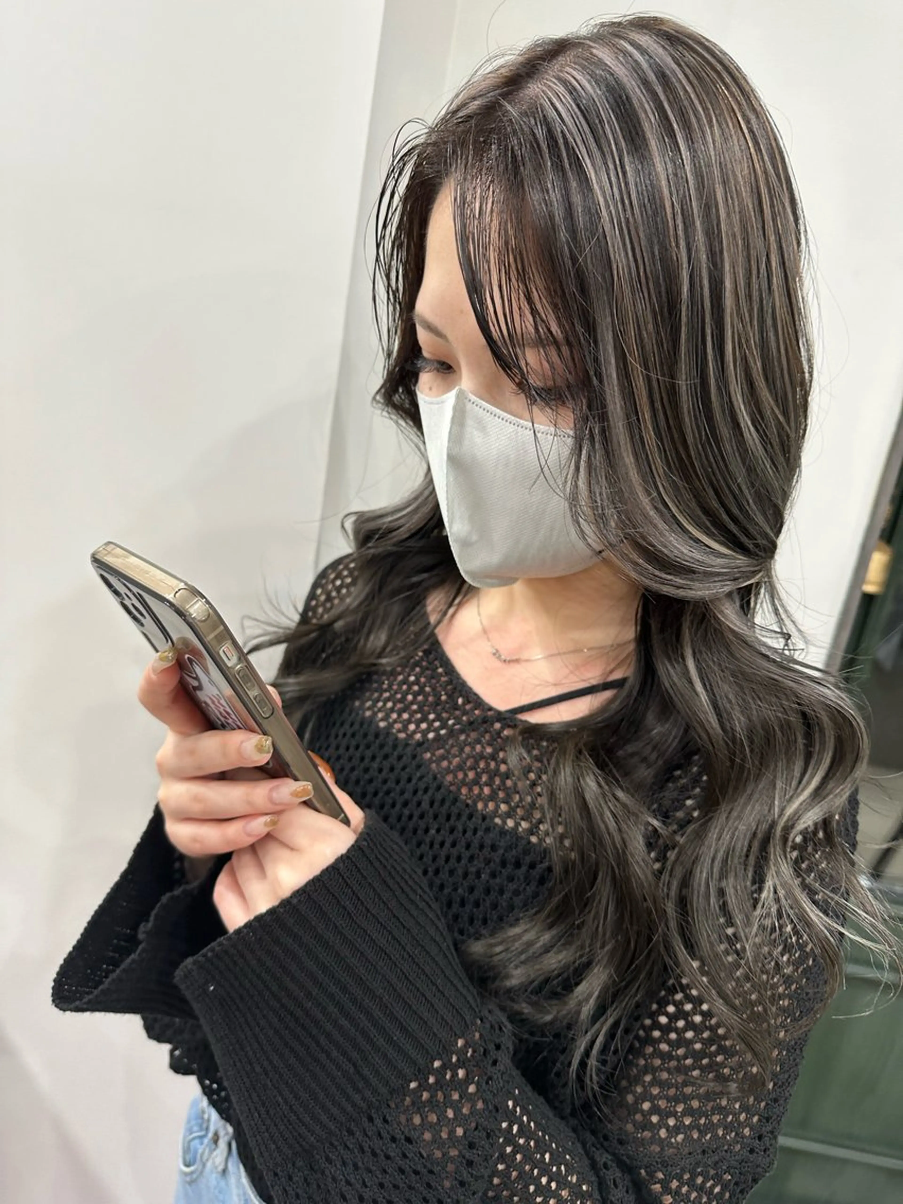 セミロング カラー さあや 【透け感/艶感】のヘアスタイル