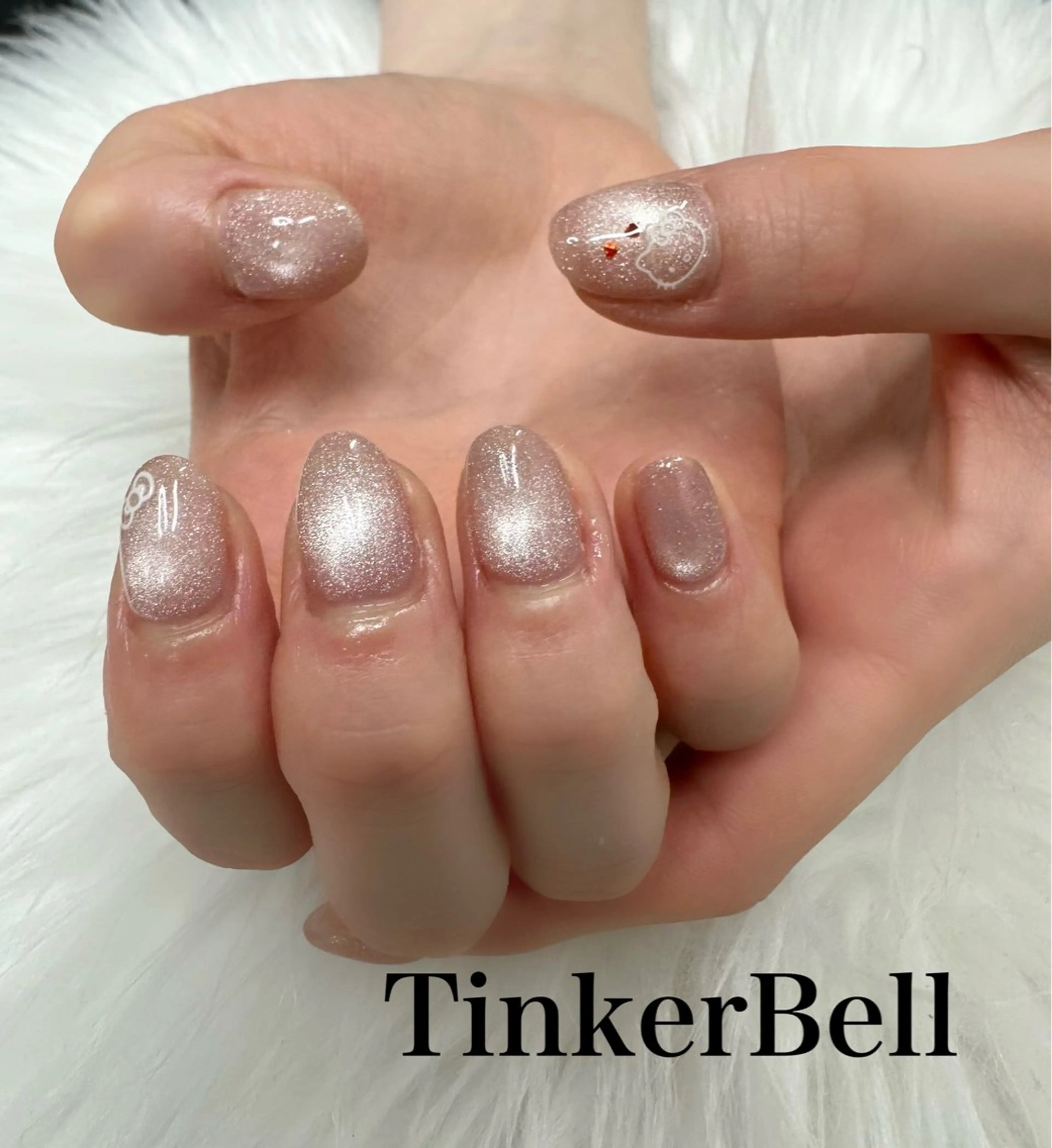 ネイル キラキラネイル マグネットネイル ハンドネイル Tinker Bellのネイルデザイン