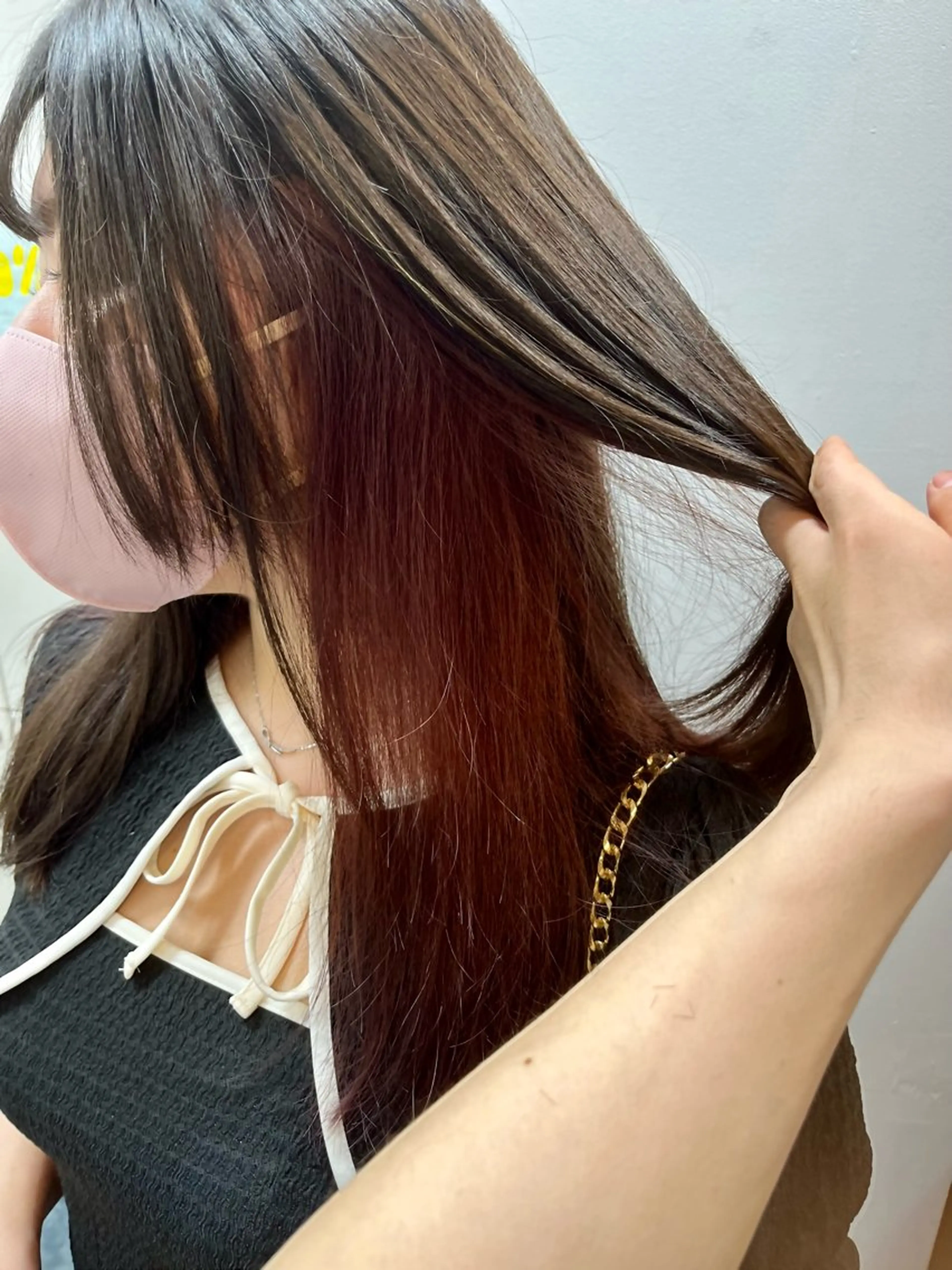 ロング カラー カット ヘアカラー トリートメント 髪質改善、パーマ 山崎純生のヘアスタイル