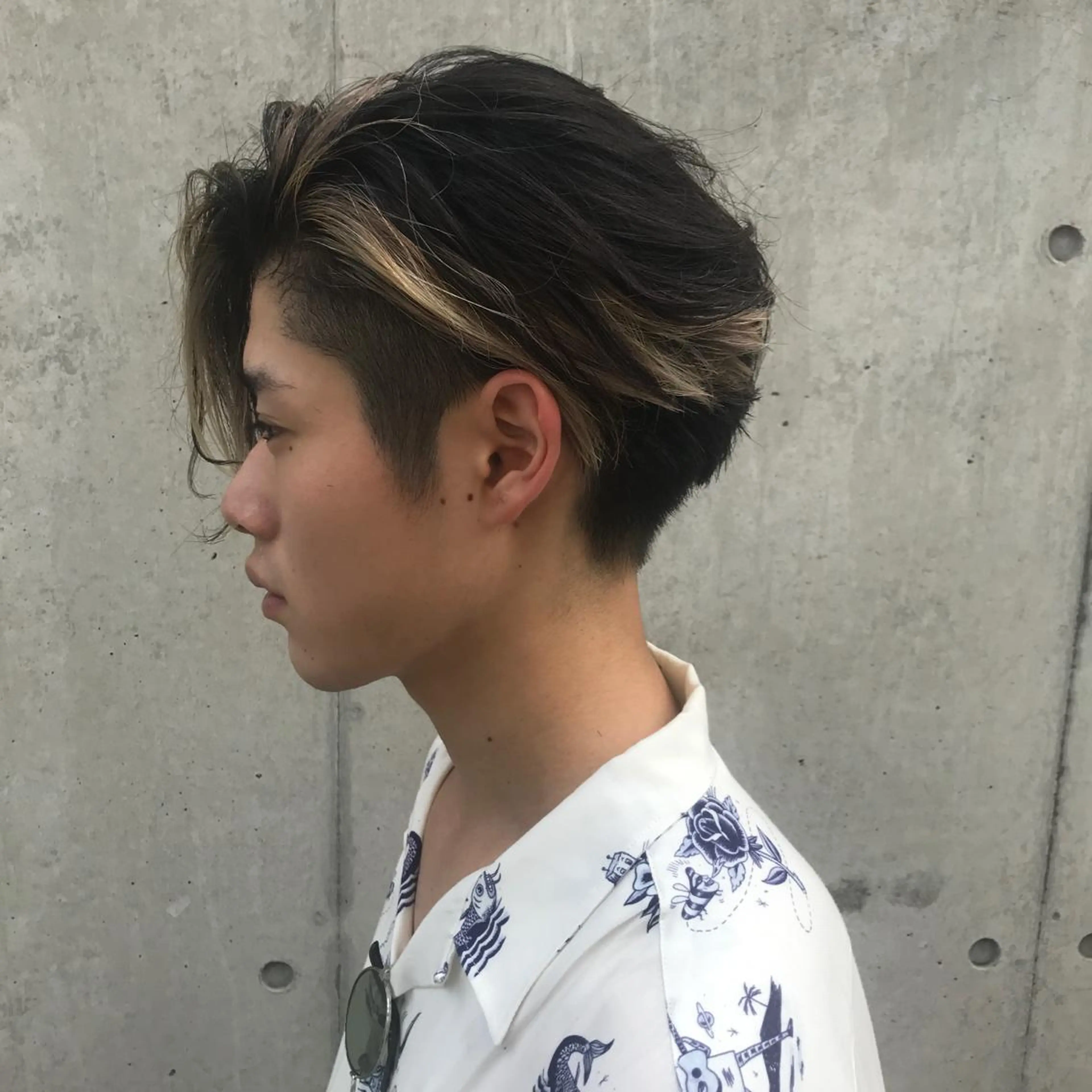 ミディアム カラー メンズ 住本 大明のヘアスタイル