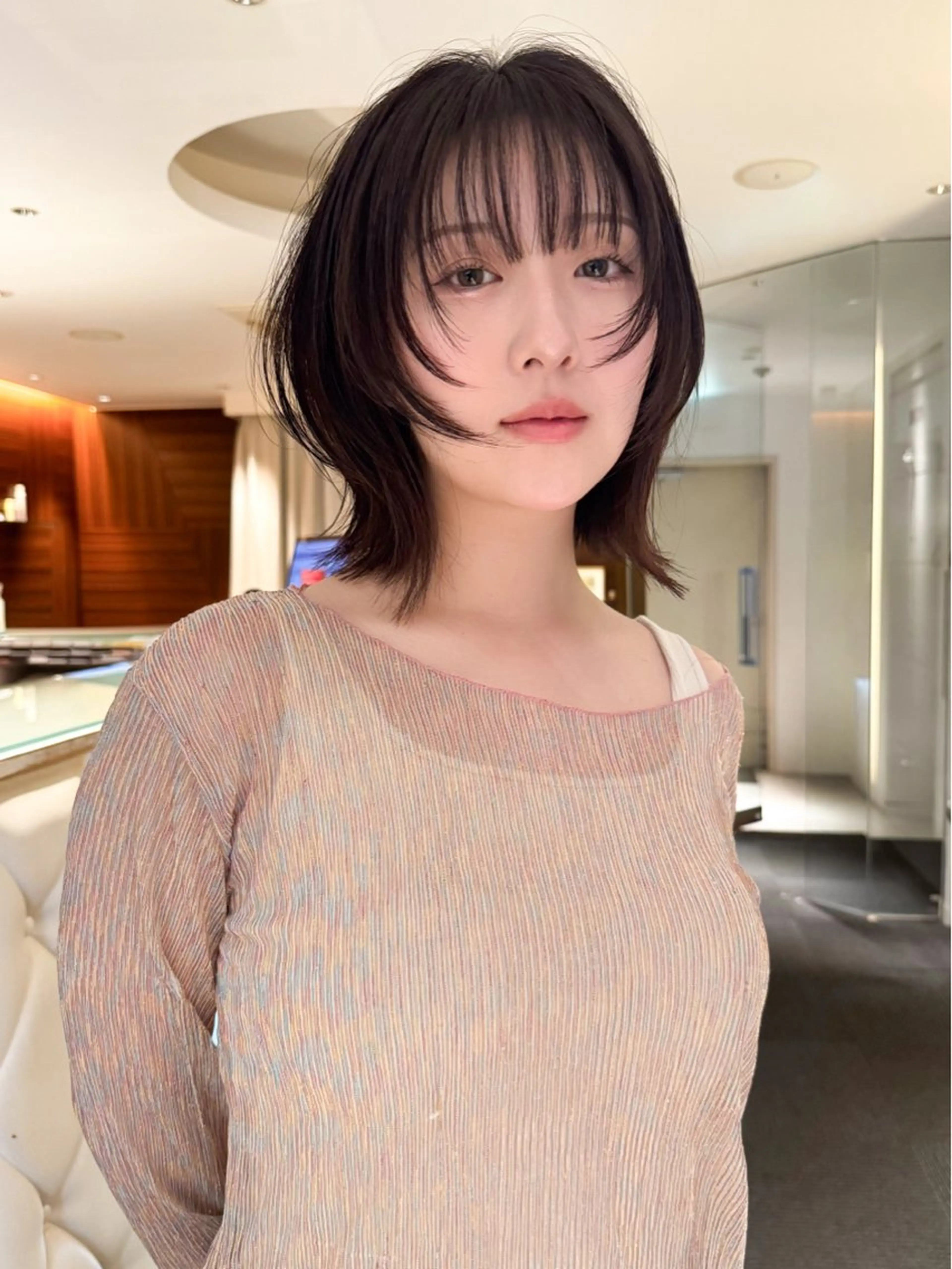 ショート ボブ ウルフカット モデル募集/山田蓮/ レイヤーボブのヘアスタイル