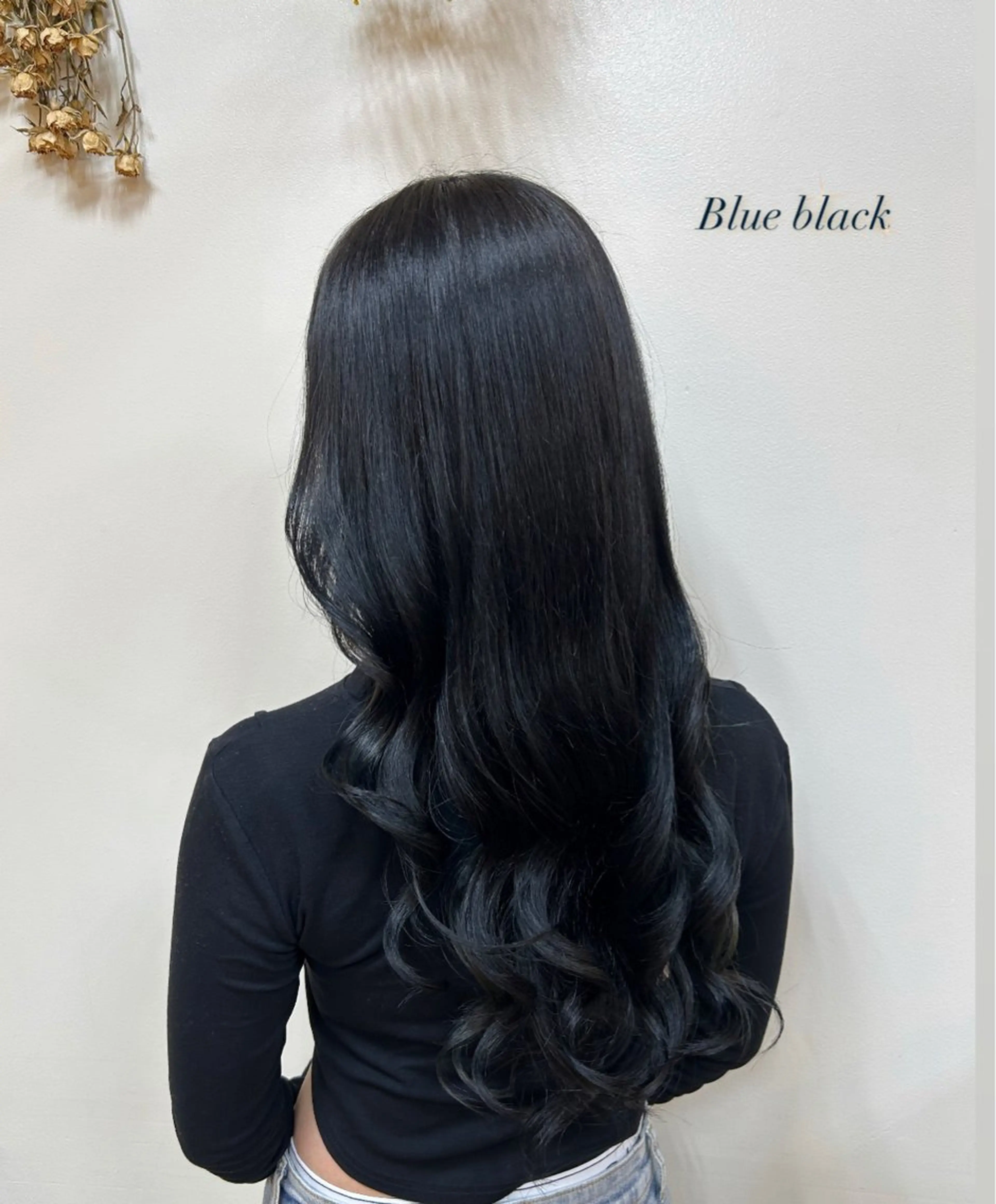 カラー 黒髪 ブリーチ ブルーカラー ブルーブラック 🎀井田 愛梨 /ツヤ感カラー🎀のヘアスタイル