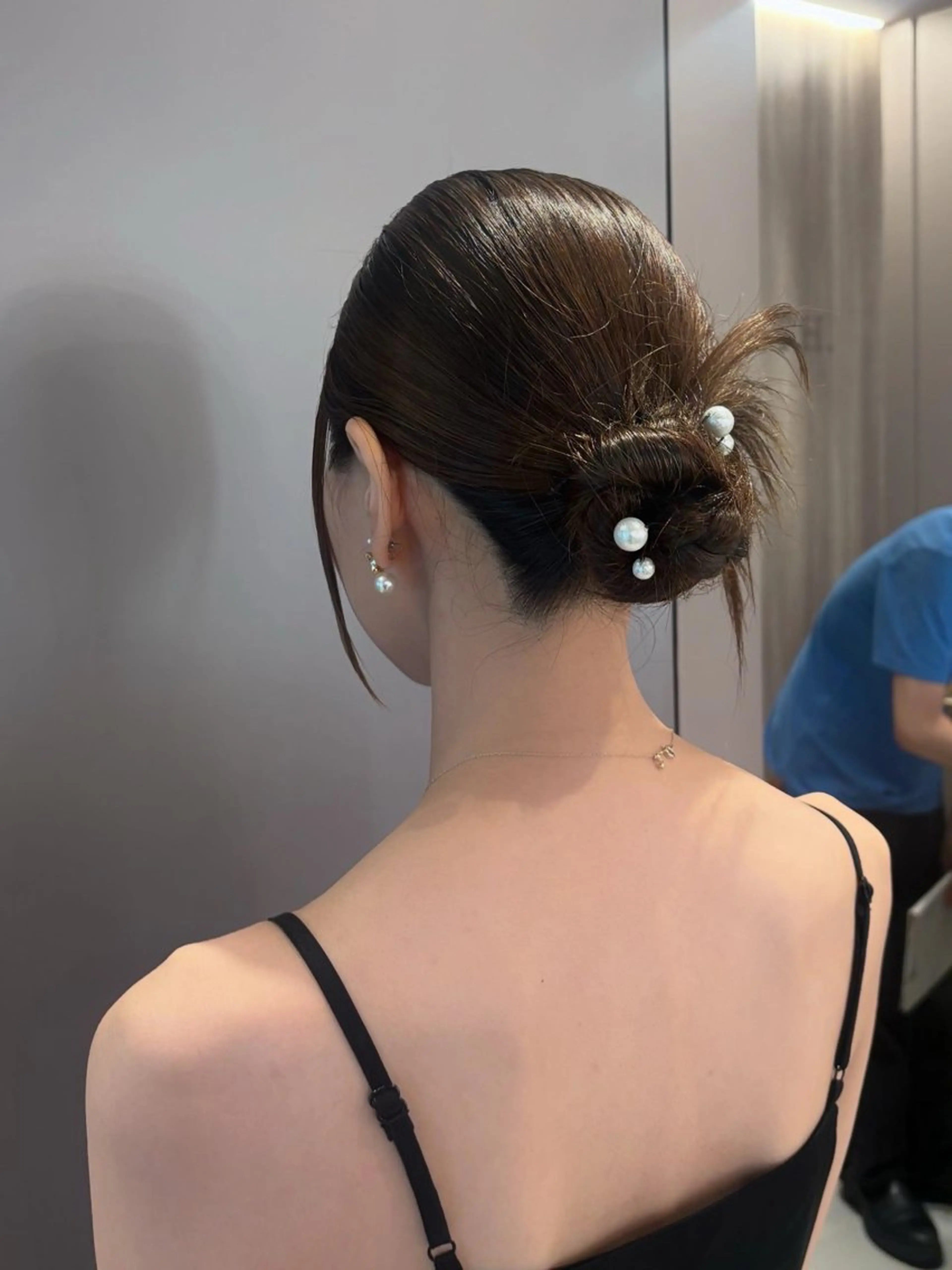 ロング ヘアアレンジ ヘアセット 韓国/透明感カラー さなのヘアスタイル