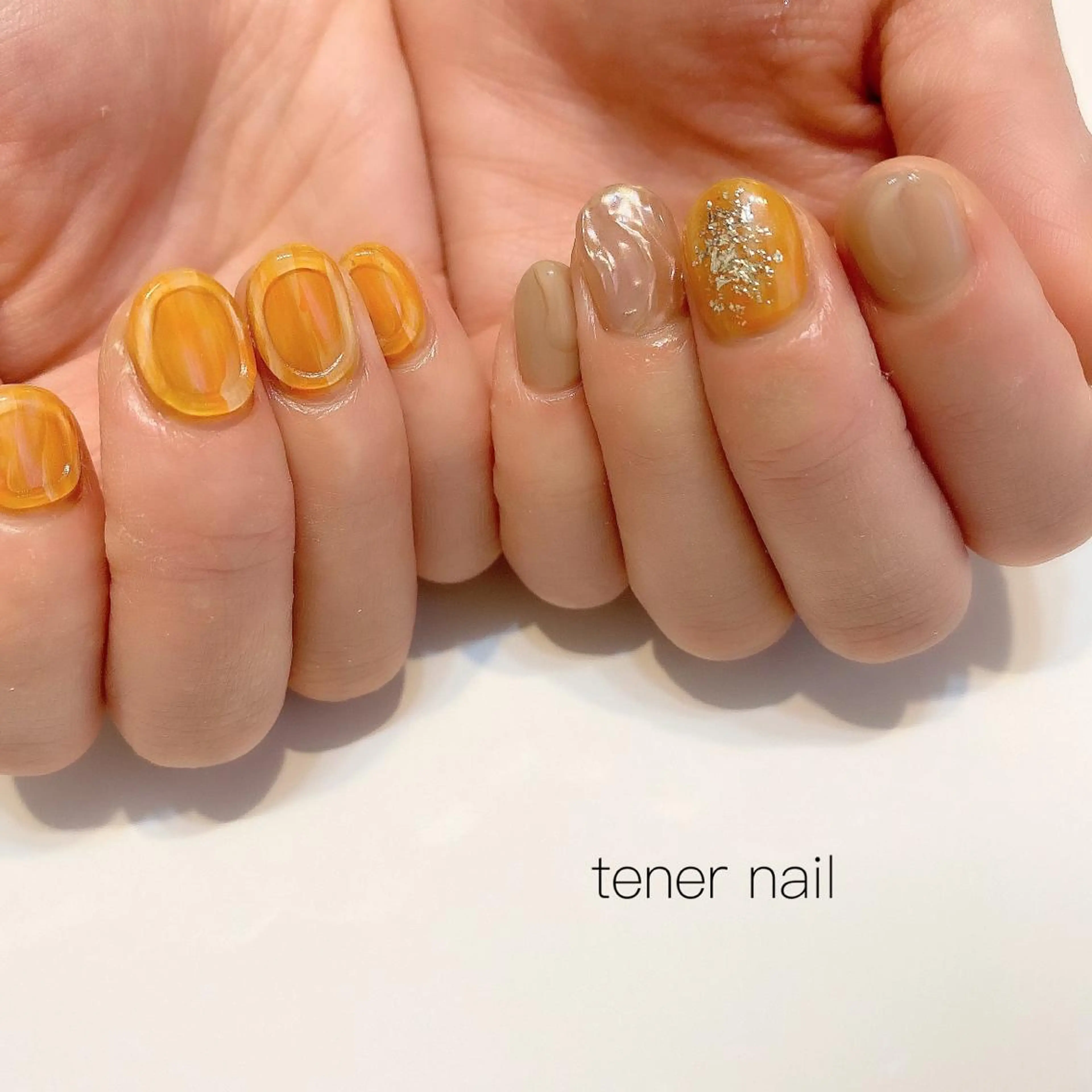 ネイル ニュアンスネイル オレンジ tener  nail  テネルネイル所属・テネルネイル tener nailのネイルデザイン