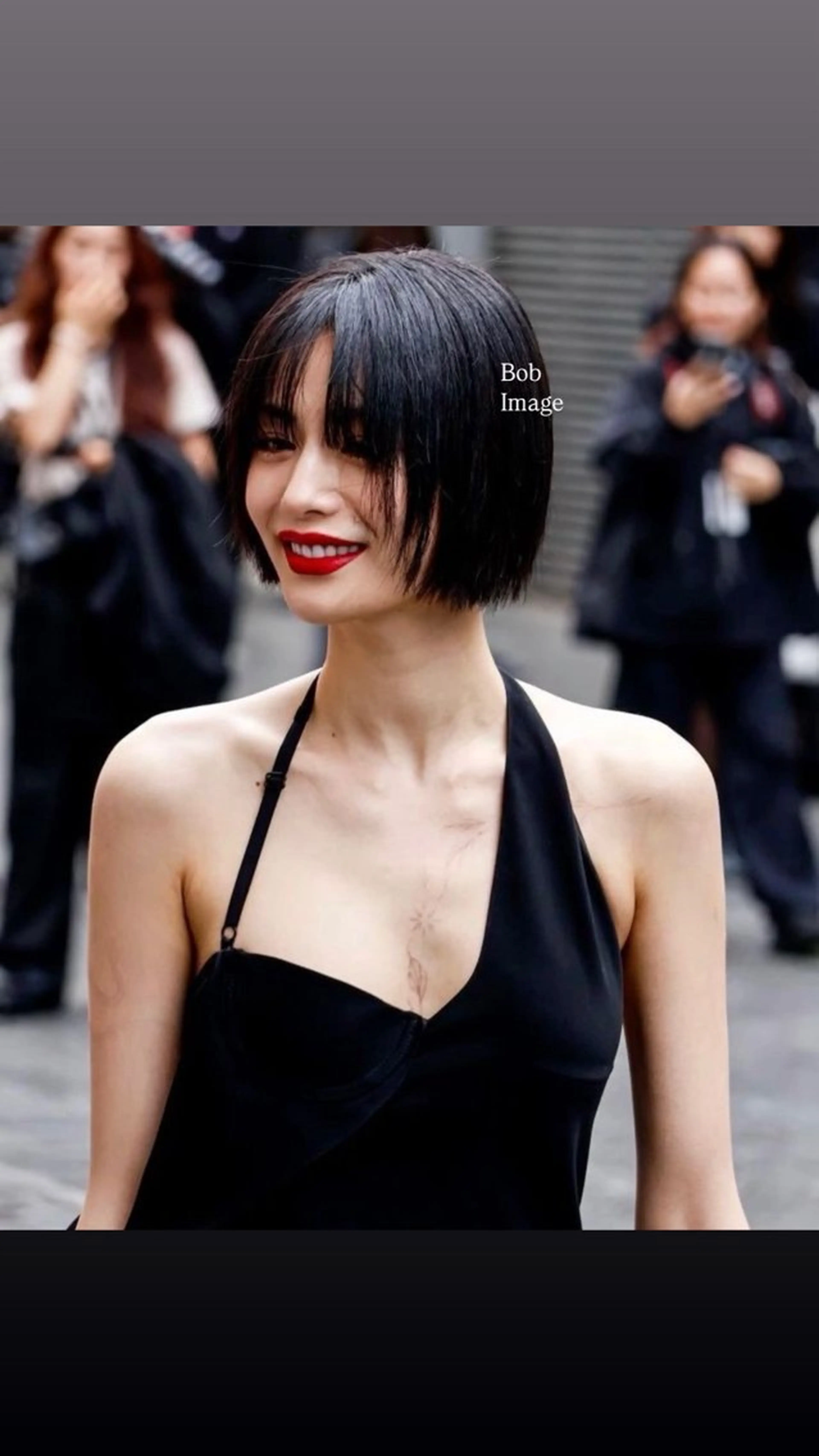 ミディアム ボブ レイヤーカット 西脇 弥生のヘアスタイル