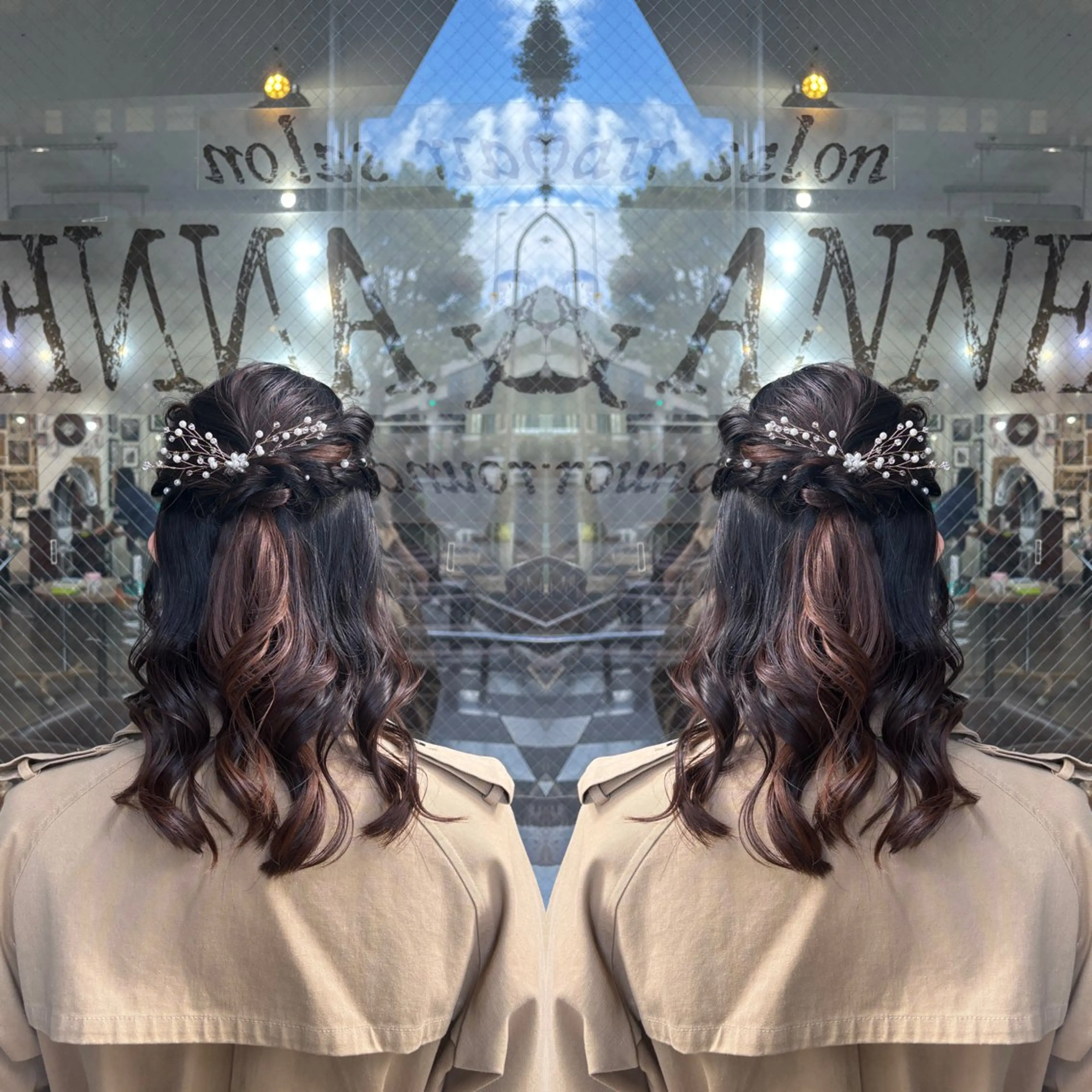 ミディアム ヘアアレンジ ☻モエカ/ハイトーン アレンジ☻のヘアスタイル