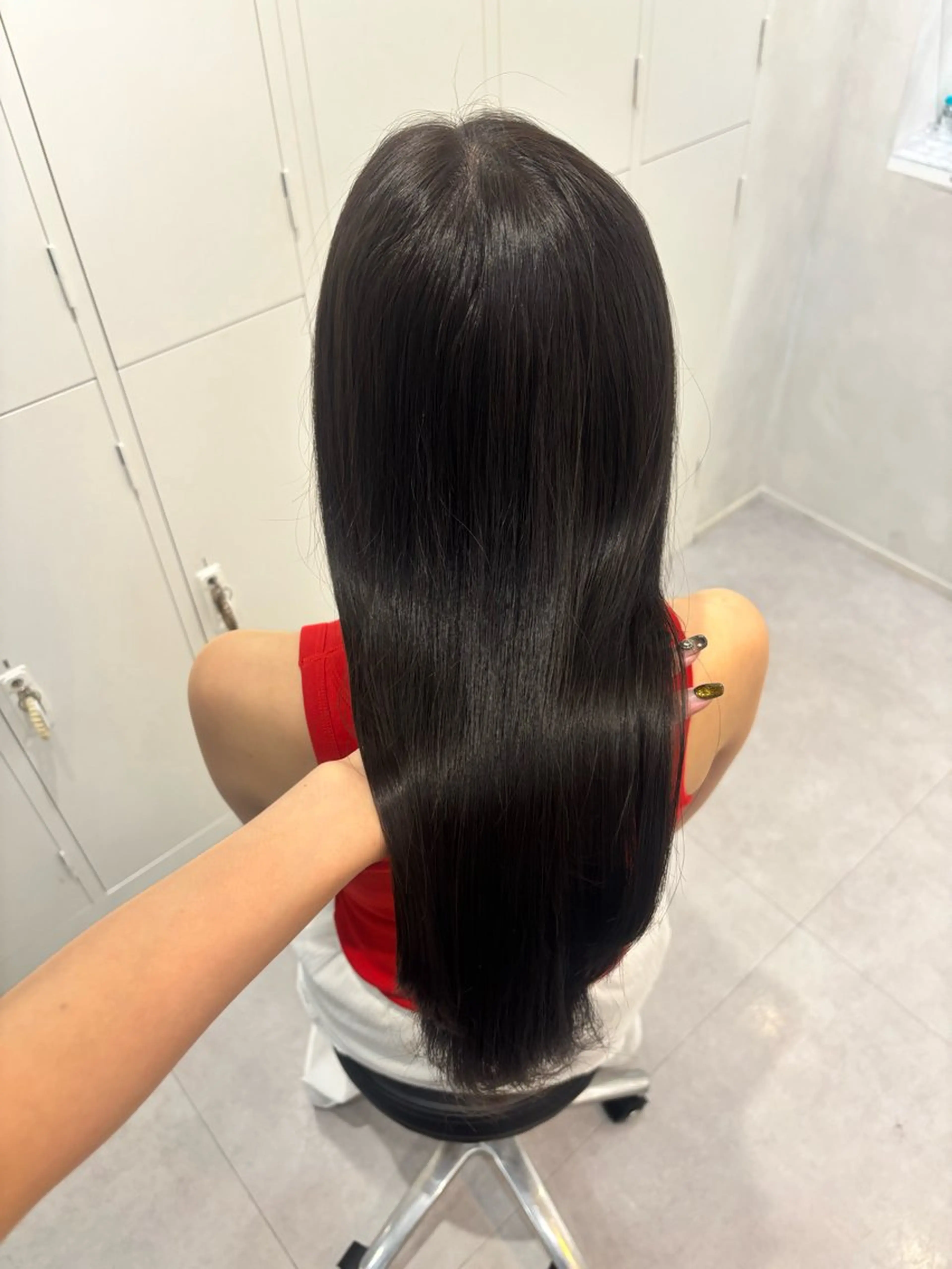 ロング カット ヘアカラー 縮毛矯正 トリートメント hina /髪質改善/カラーのヘアスタイル