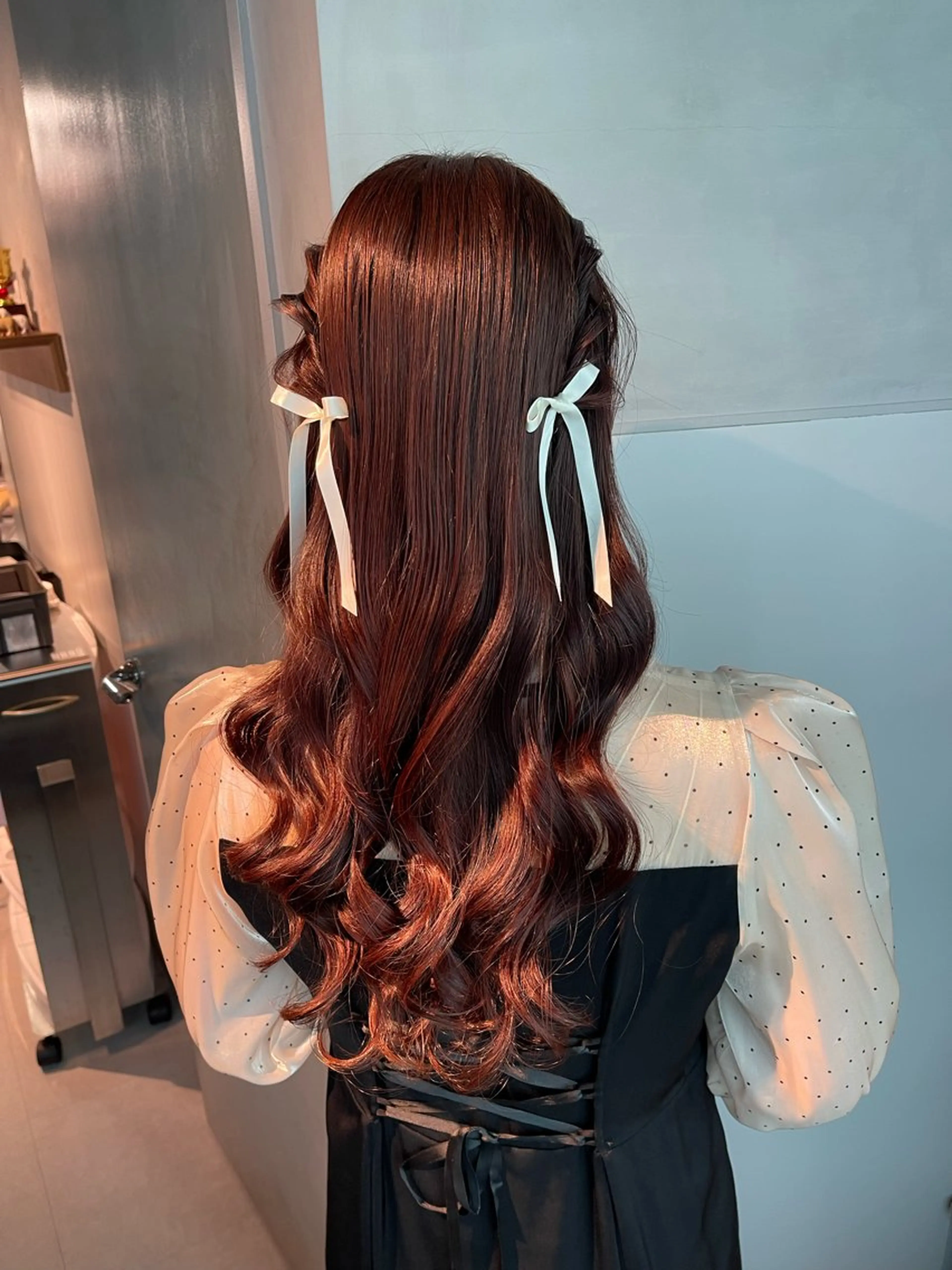 ヘアアレンジ ポニーテール 結婚式・ブライダル 卒業式のヘアスタイル ヘアセット charm《銀座》 ヘアセット/縮毛矯正のヘアスタイル