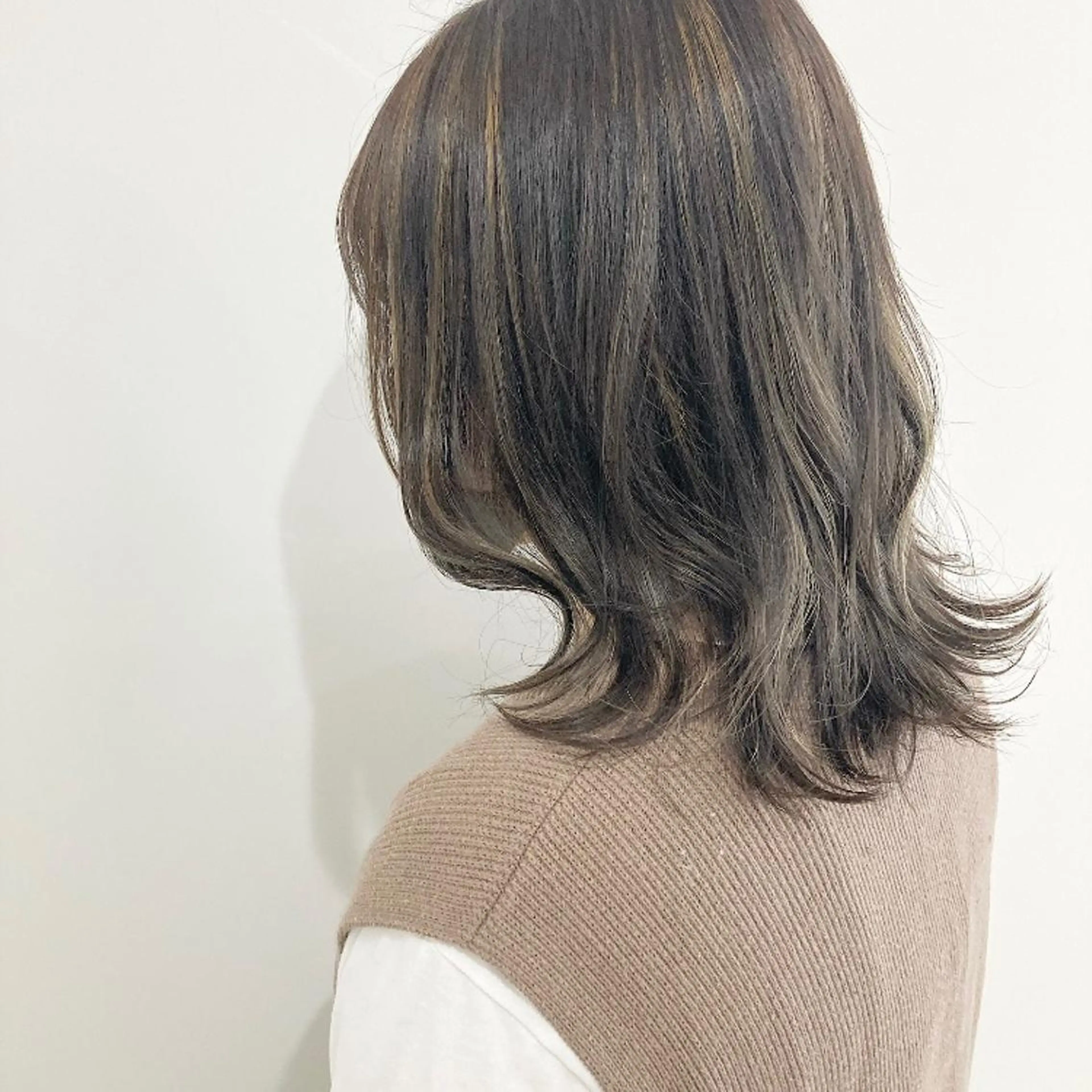 ミディアム カラー お洒落パーマ/ 艶カラー/michiのヘアスタイル