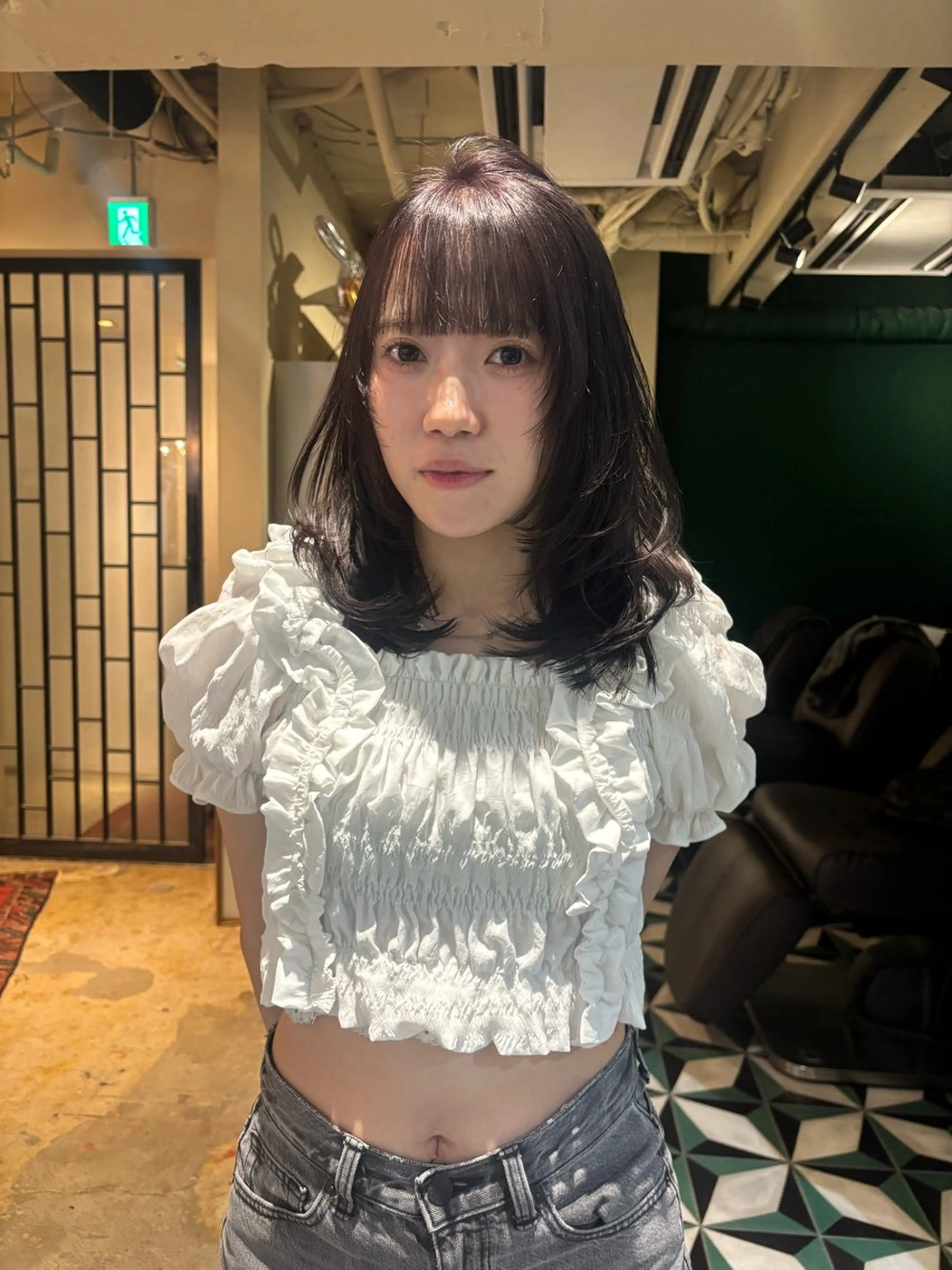 ミディアム ブリーチ/エクステ はしもと そな🫧のヘアスタイル