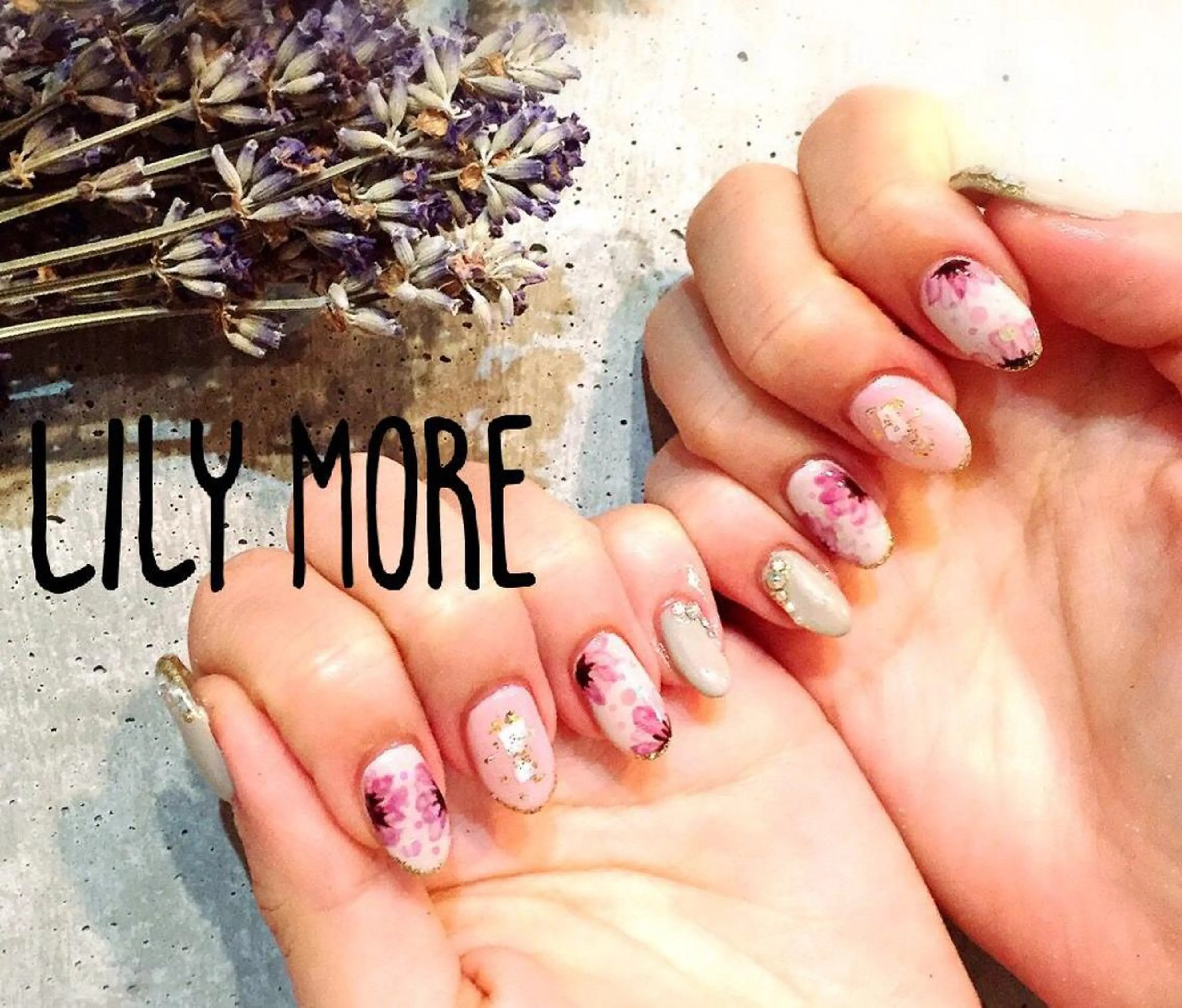 ネイル フラワーネイル Lily closetのネイルデザイン