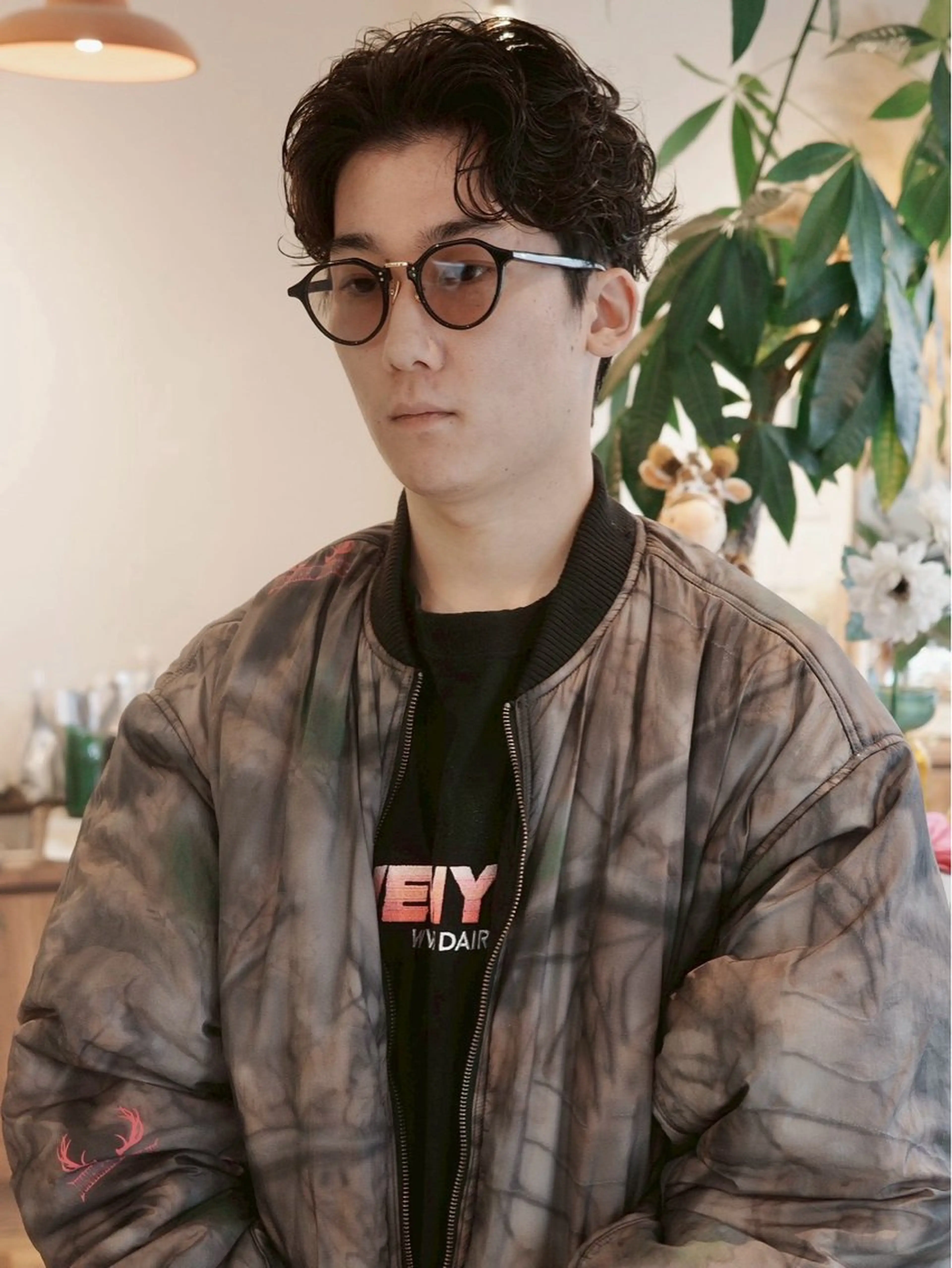 パーマ メンズ カット パーマ (h)wim ウィムのヘアスタイル