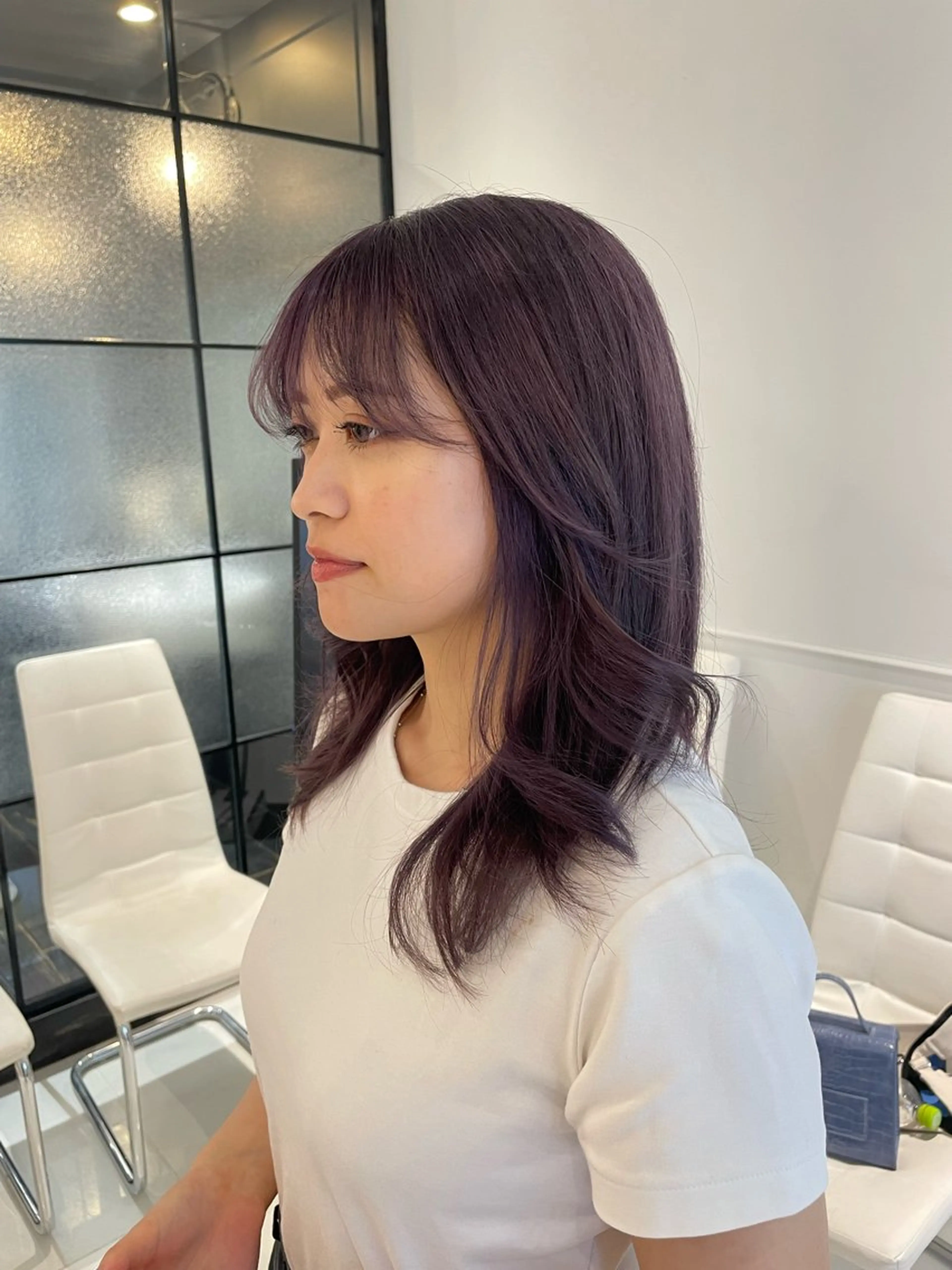 ミディアム カラー ✨似合わせstyle ✨mei🦋のヘアスタイル