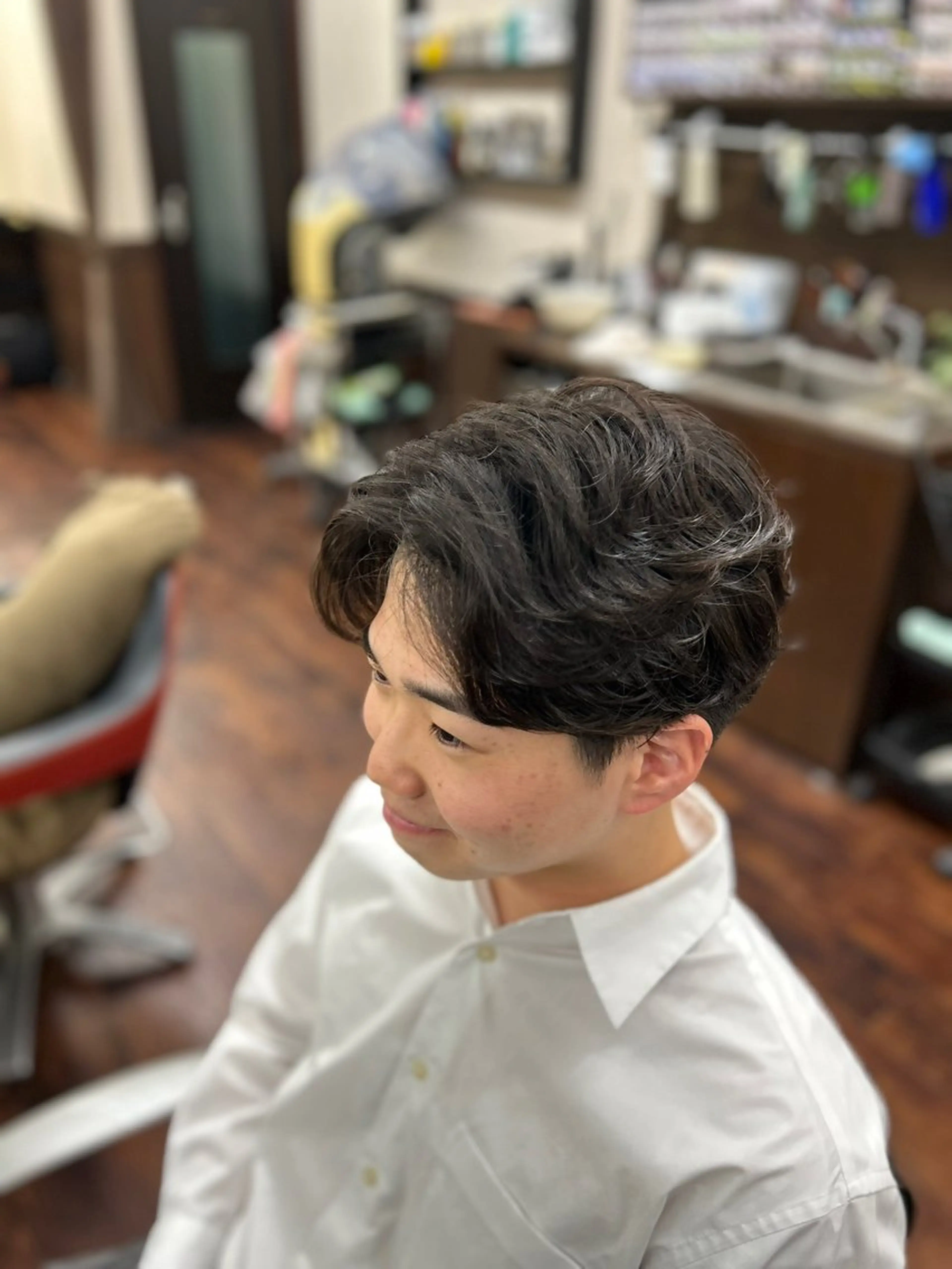 ショート パーマ メンズ 篠田 蒼のヘアスタイル