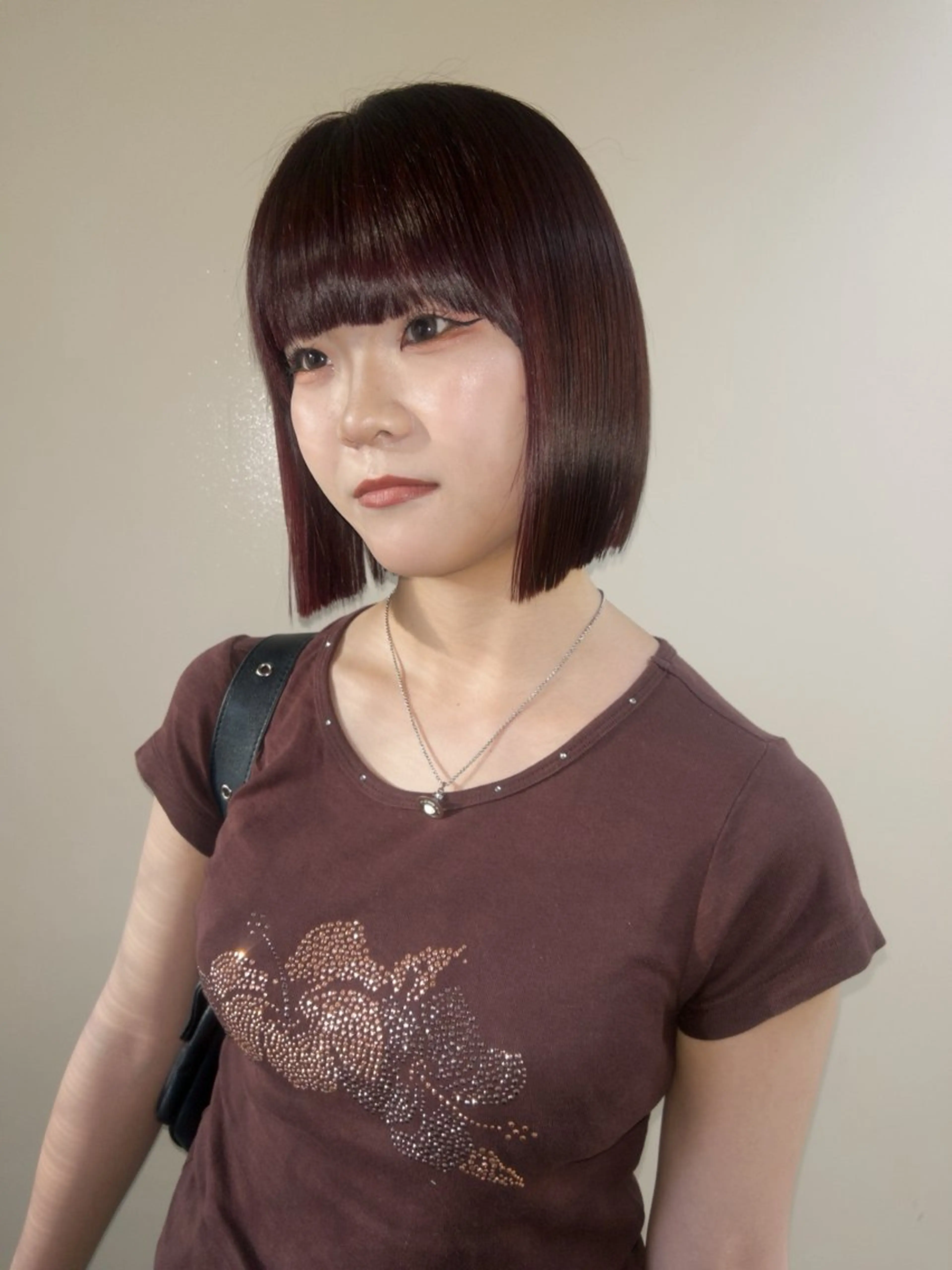 ショート カラー レッドカラー ボブ カット ヘアカラー トリートメント ☕️結【suii.】 ボブ/ヘアセット☕️のヘアスタイル