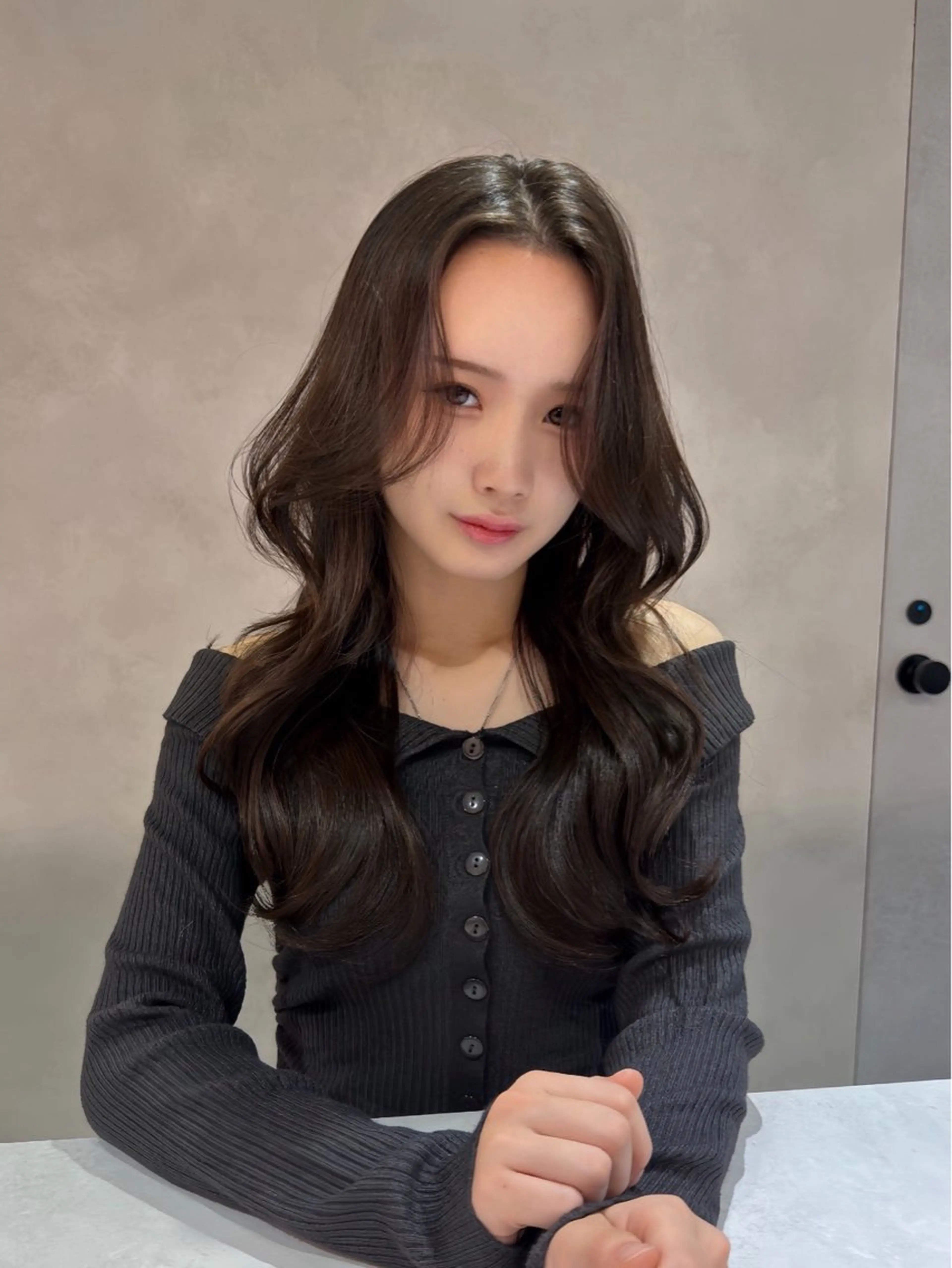 ロング 韓国風ヘア レイヤーカット 似合わせカット 森貝 洋亮のヘアスタイル