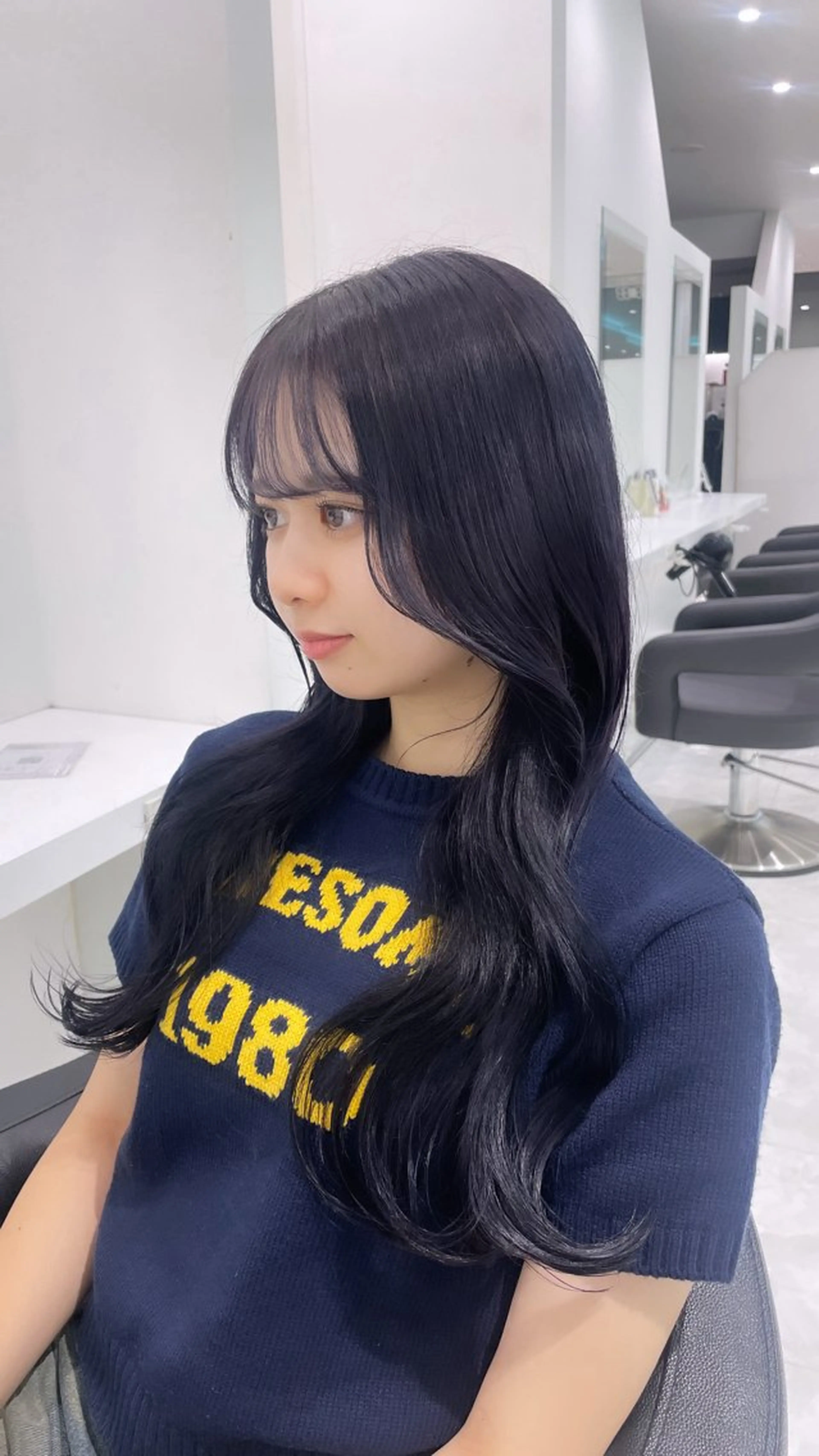 【🌿今だけメニュー🌿】韓国風顔まわりカット➕透明感カラー➕オリジナルトリートメント➕コテ巻き🧴🫧の写真