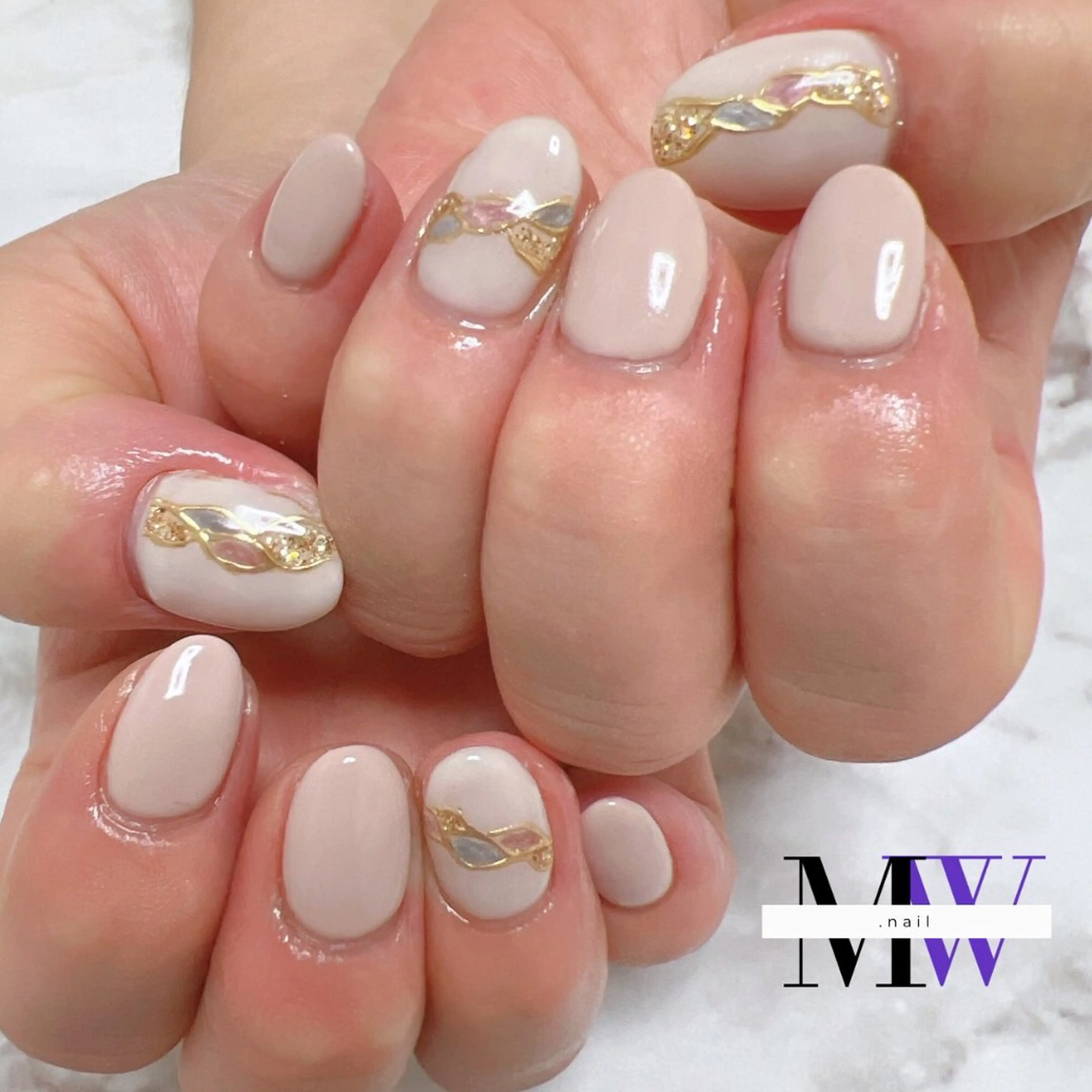 ネイル アートネイル マグネットネイル ハンドネイル MW .nailのネイルデザイン