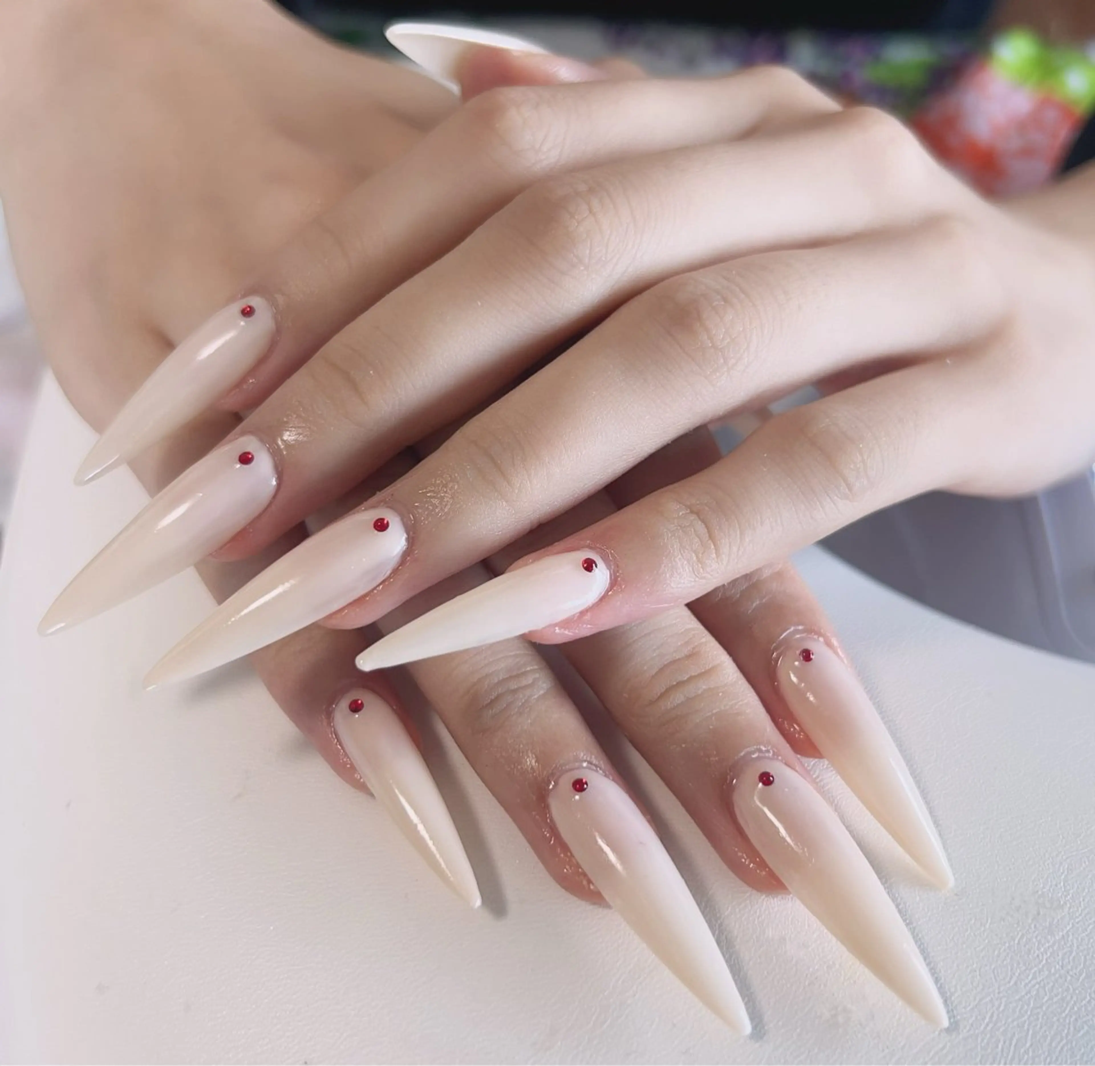 【チップスカルプ10本】ワンカラー/2色/ラメグラ¥10000の写真