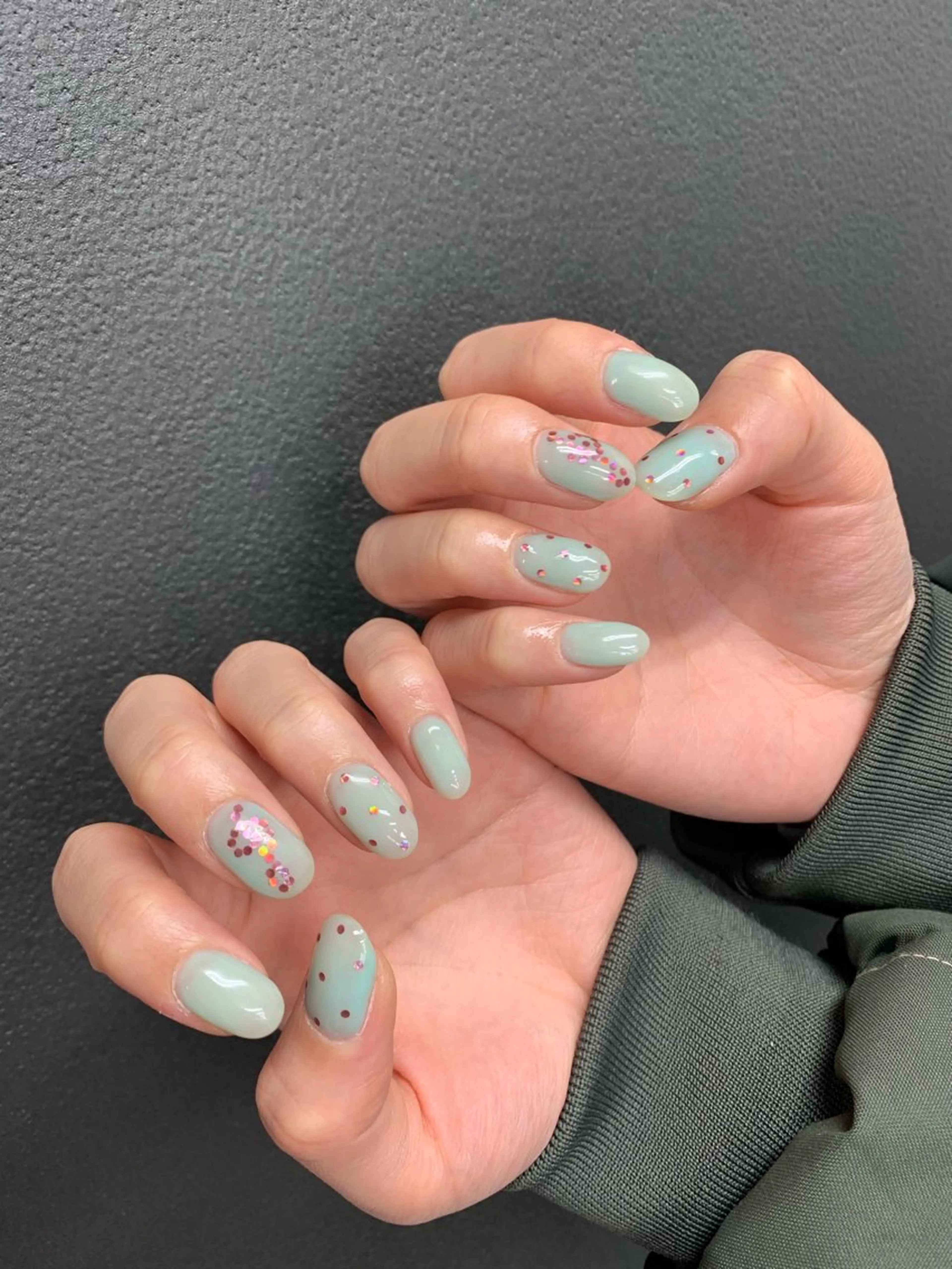 ネイル ドット 春ネイル ハンドネイル EMI ANA.CHUOのネイルデザイン