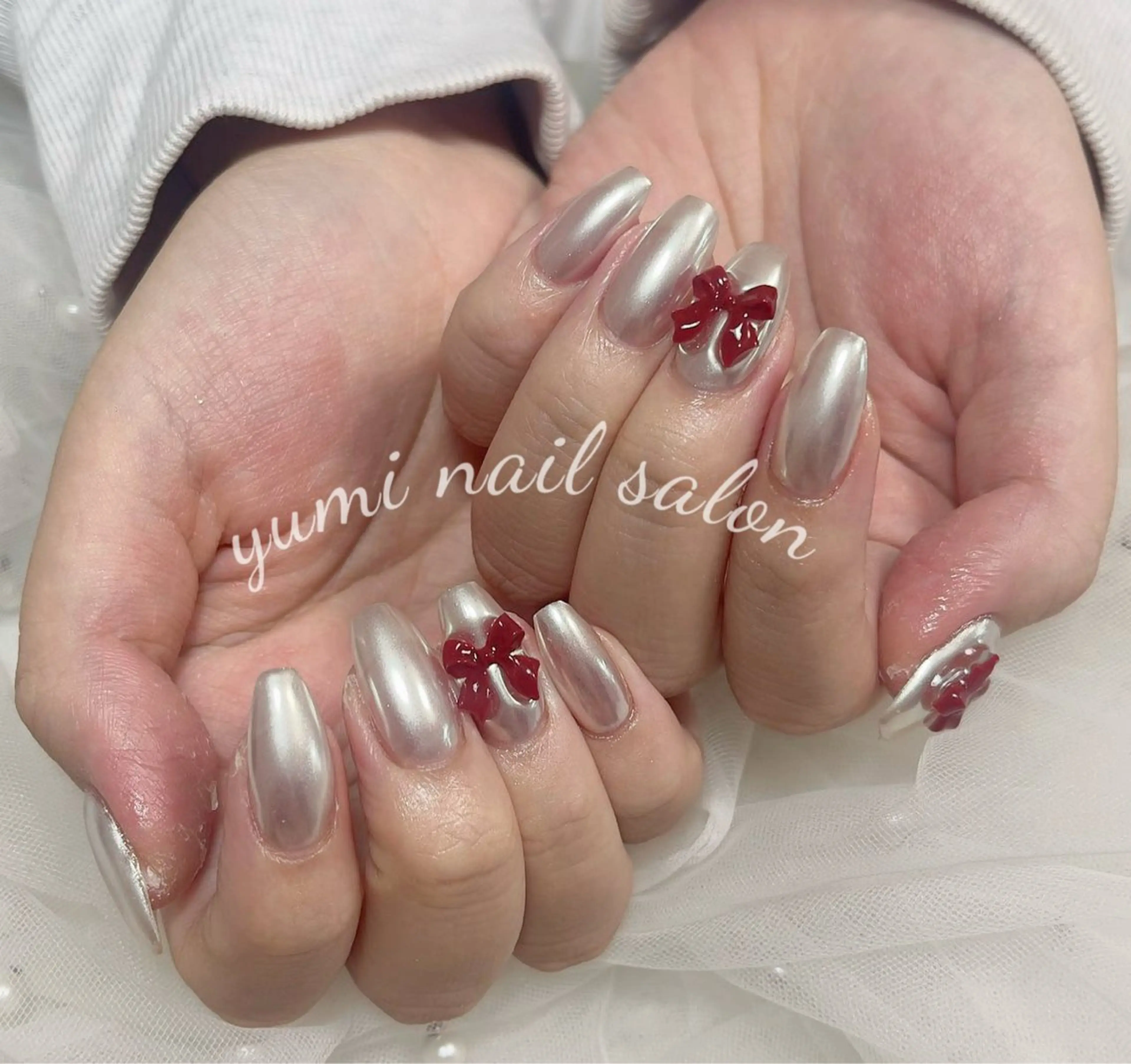 ネイル shineジェル& チップ長さだしのネイルデザイン