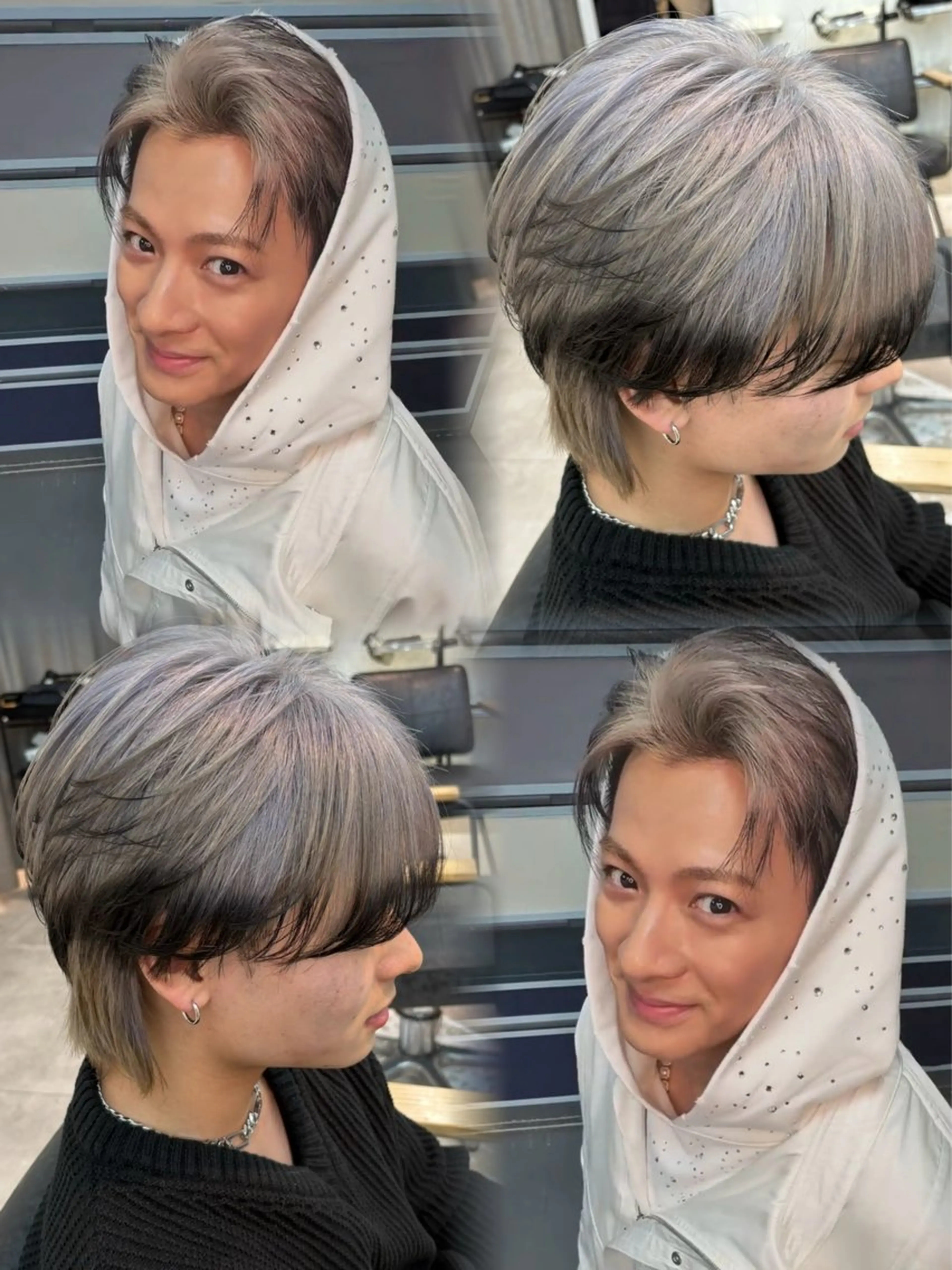 カラー メンズ ヘアカラー メンズパーマ/ メッシュ📍ユリのヘアスタイル