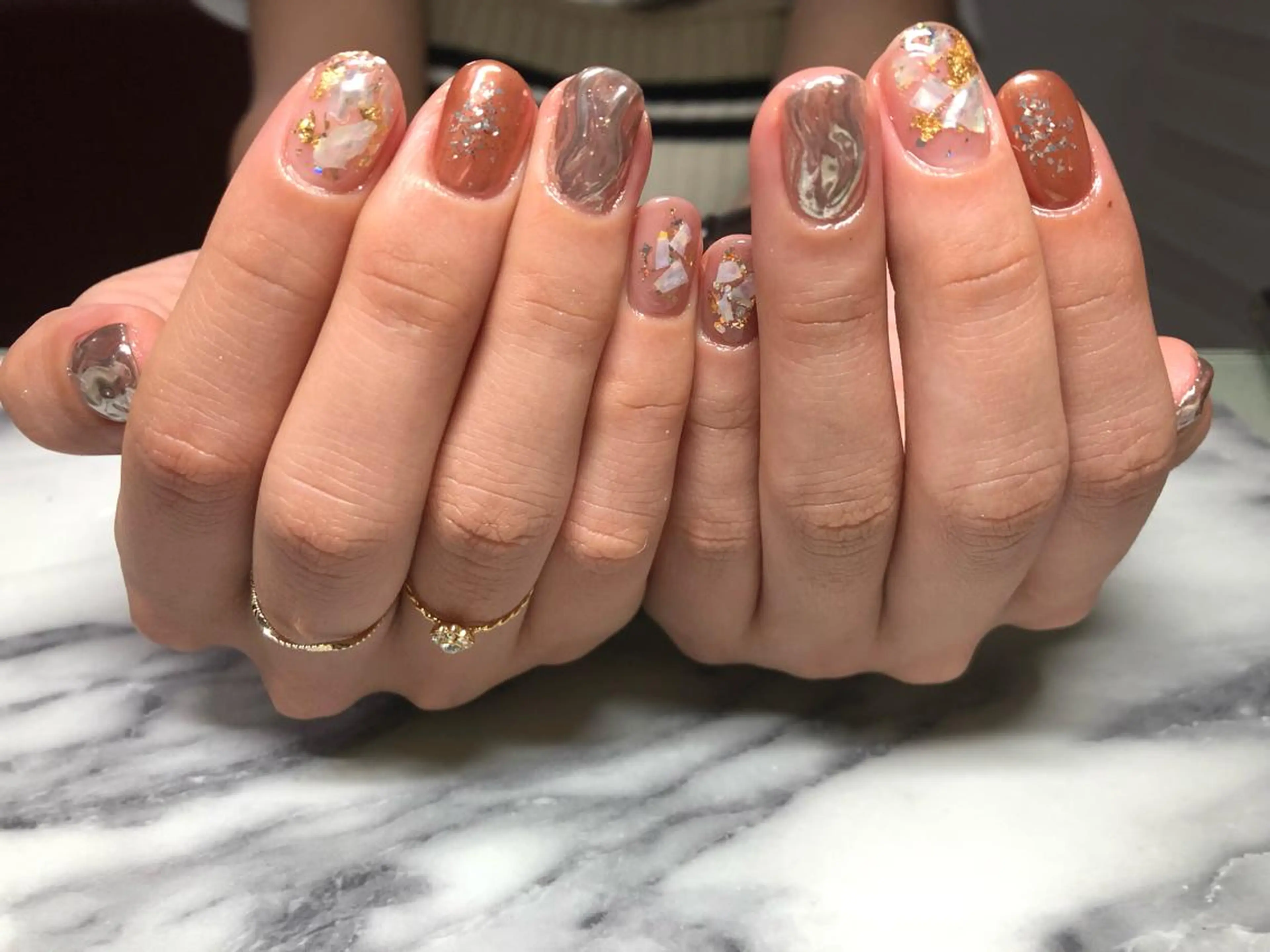 ネイル ミラーネイル ニュアンスネイル ND  NAIL Ayakaのネイルデザイン