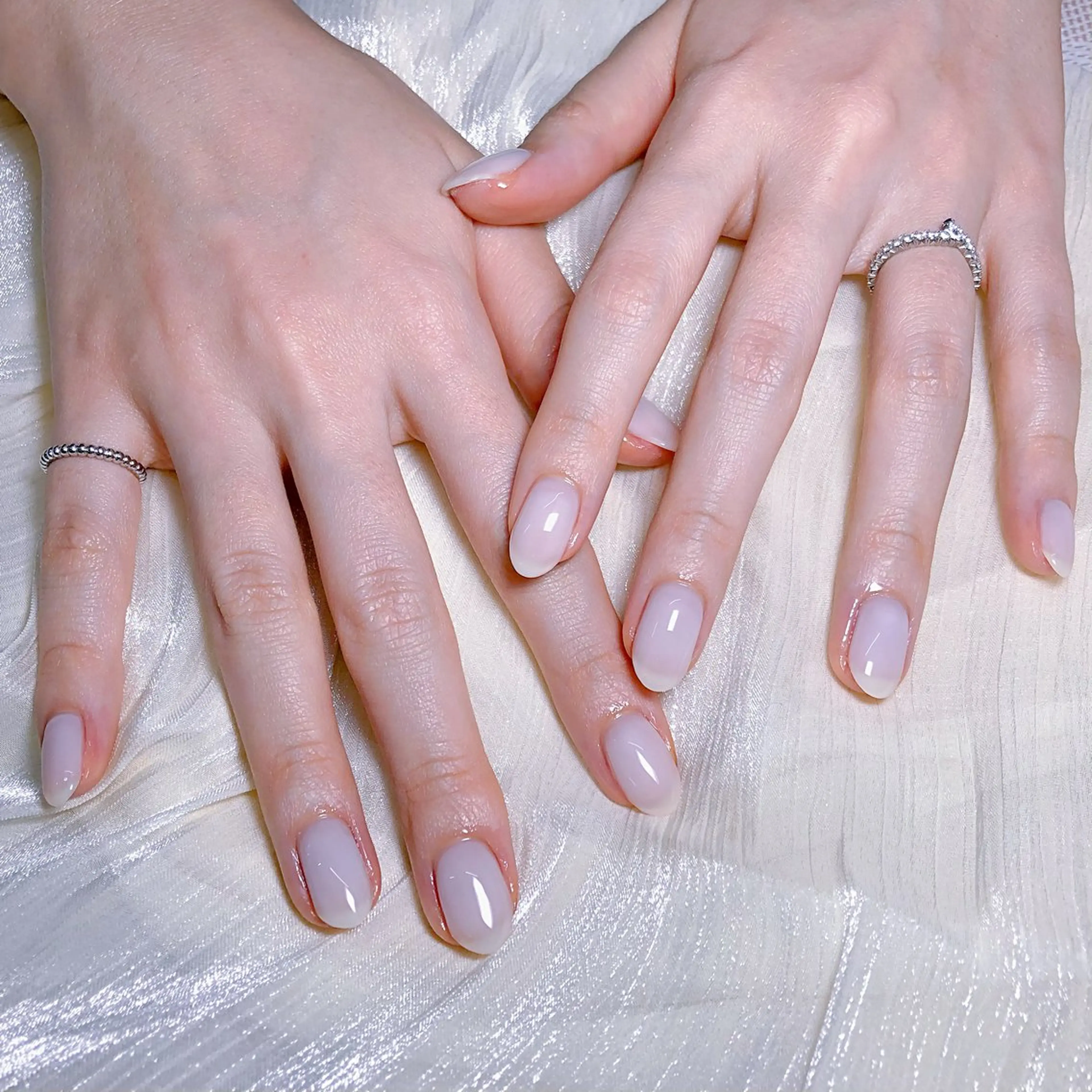 ネイル マグネットネイル オフィスネイル ワンカラーネイル ピンク シンプルネイル Salon GEMのネイルデザイン