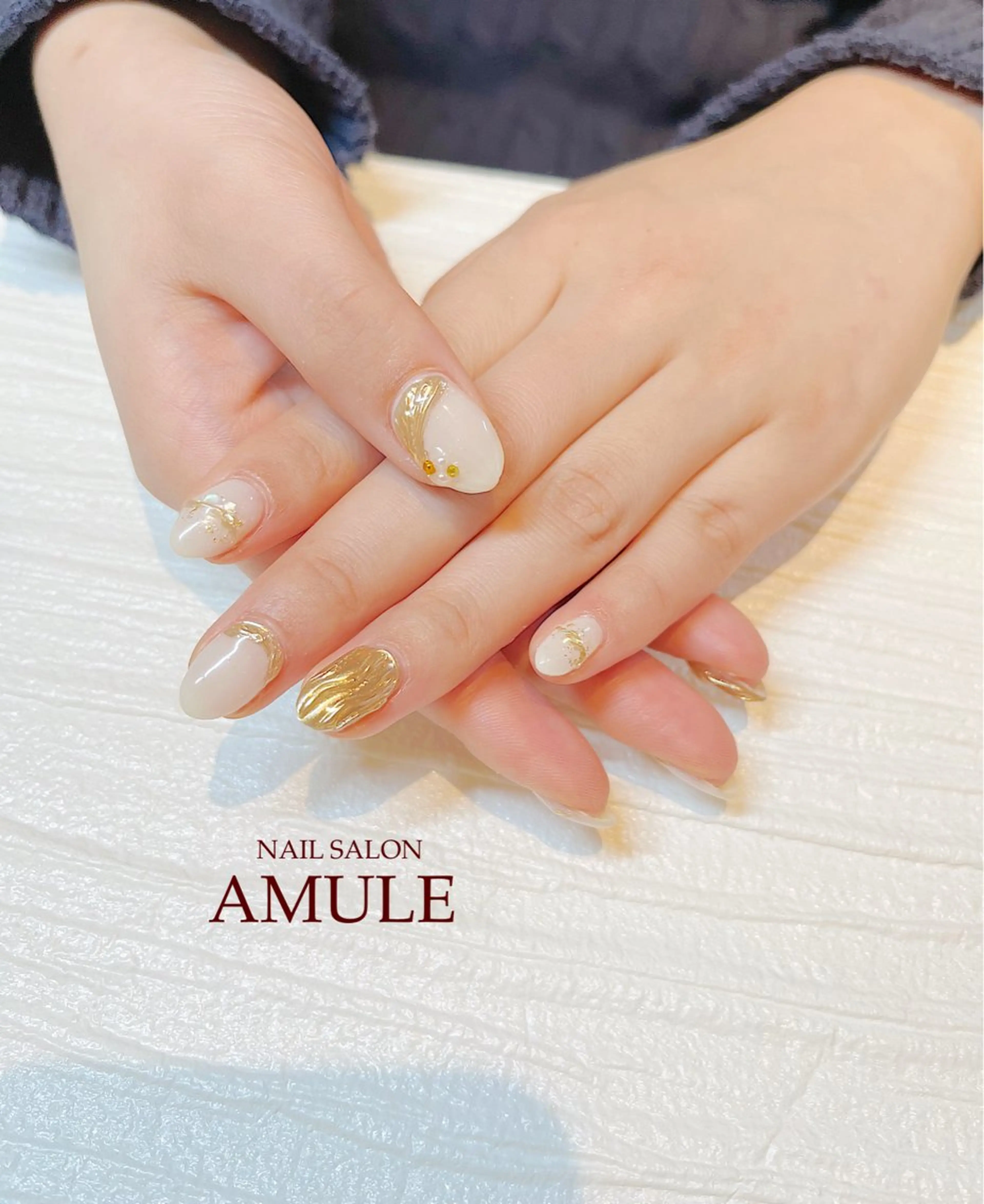 ネイル アートネイル ミラーネイル ハンドネイル NAILSALON AMULEのネイルデザイン