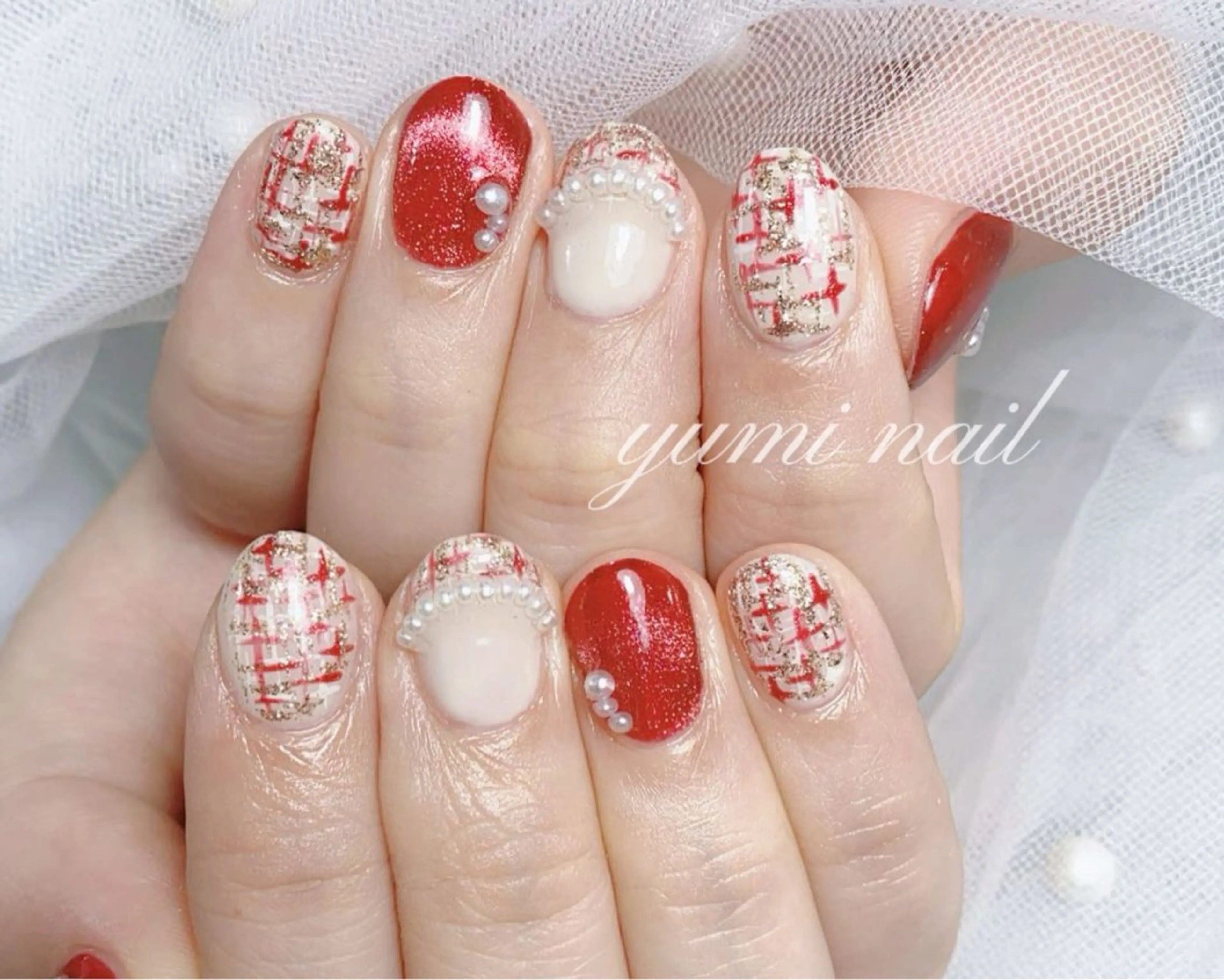 ネイル 𝐲𝐮𝐦𝐢🎀 長さ出しデザイン専門のネイルデザイン