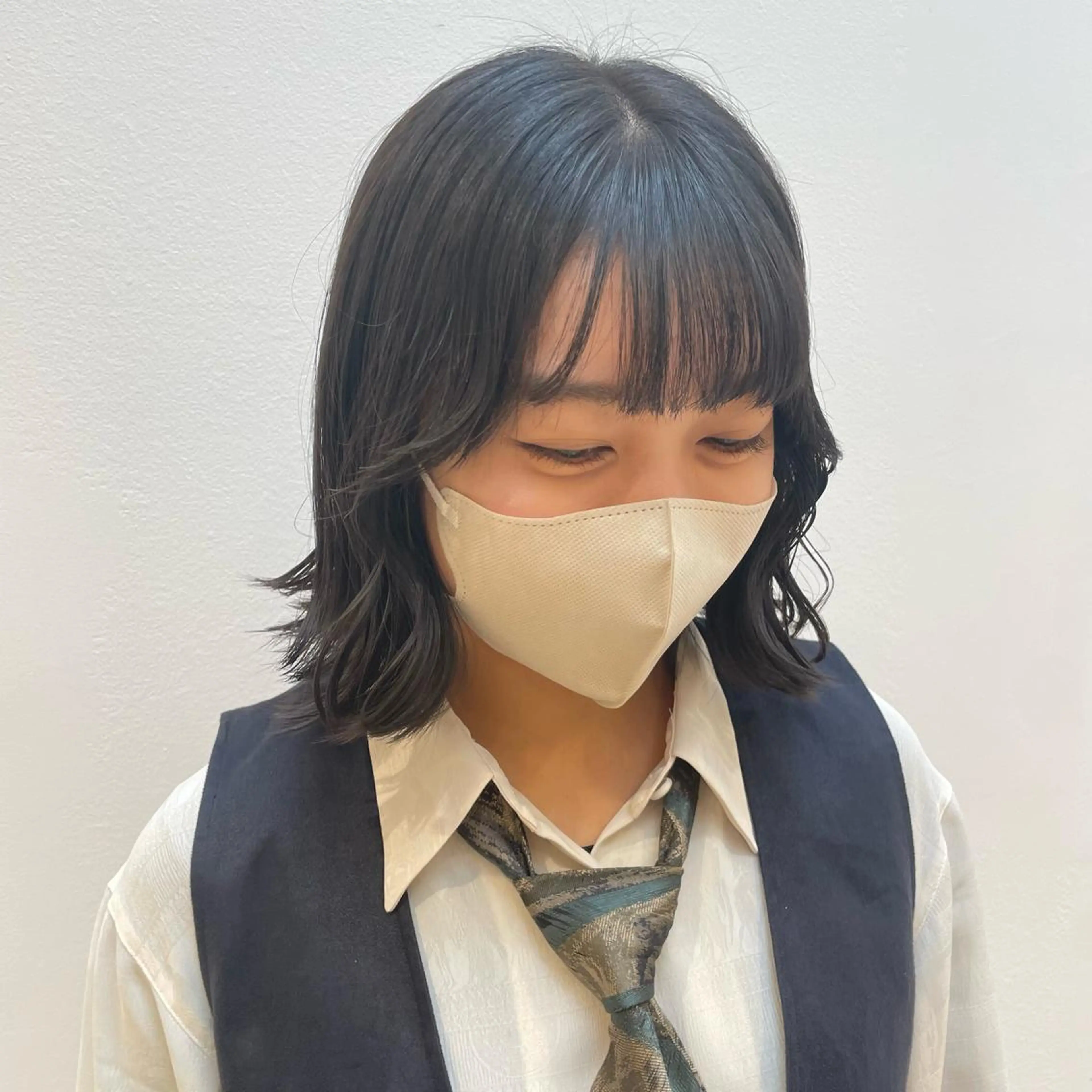 ショート おくれ毛 カット レイヤー/ハイトーン 🫧‪Erikaのヘアスタイル