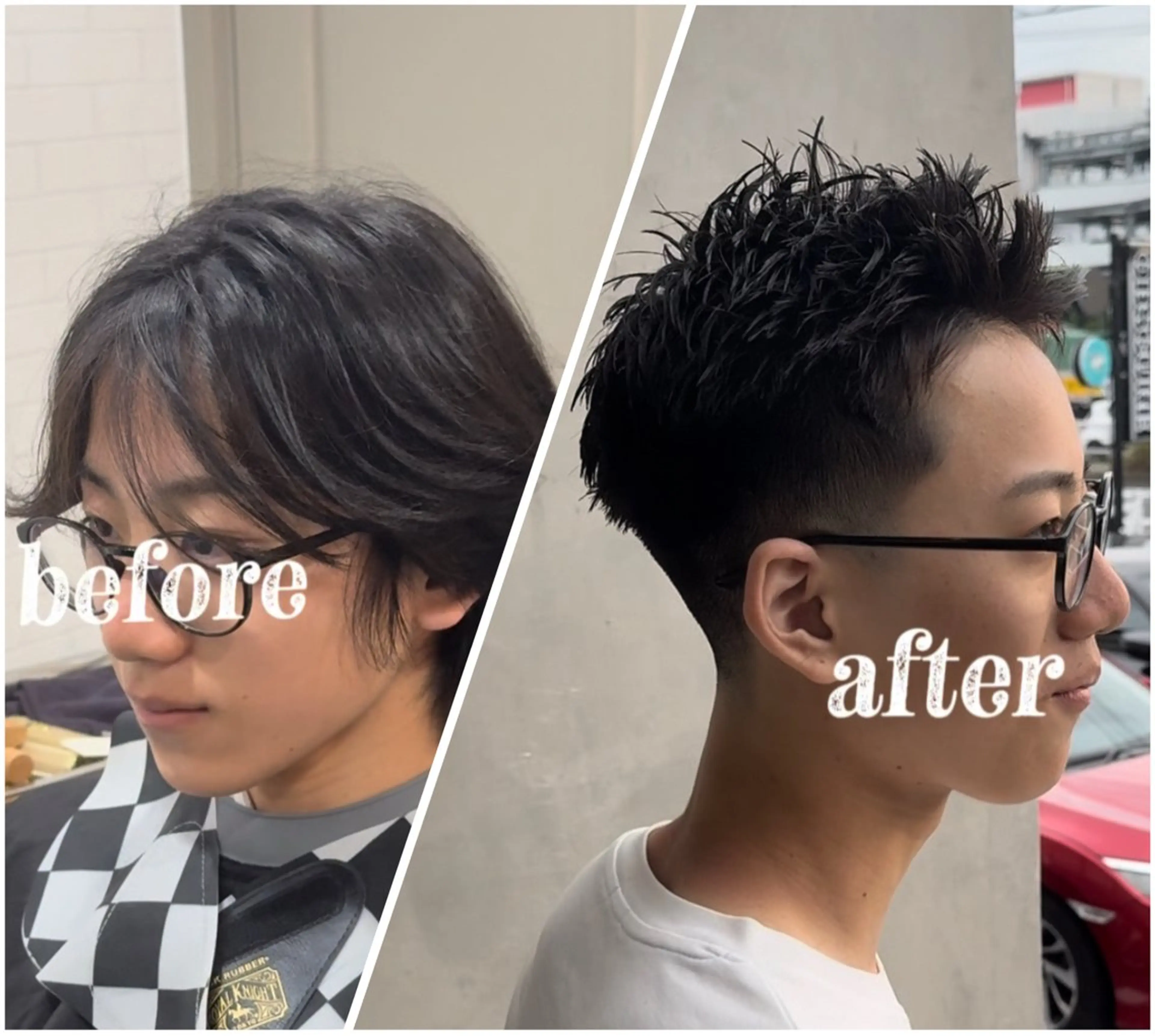 ショート カット ヘアセット Bernie boyのヘアスタイル