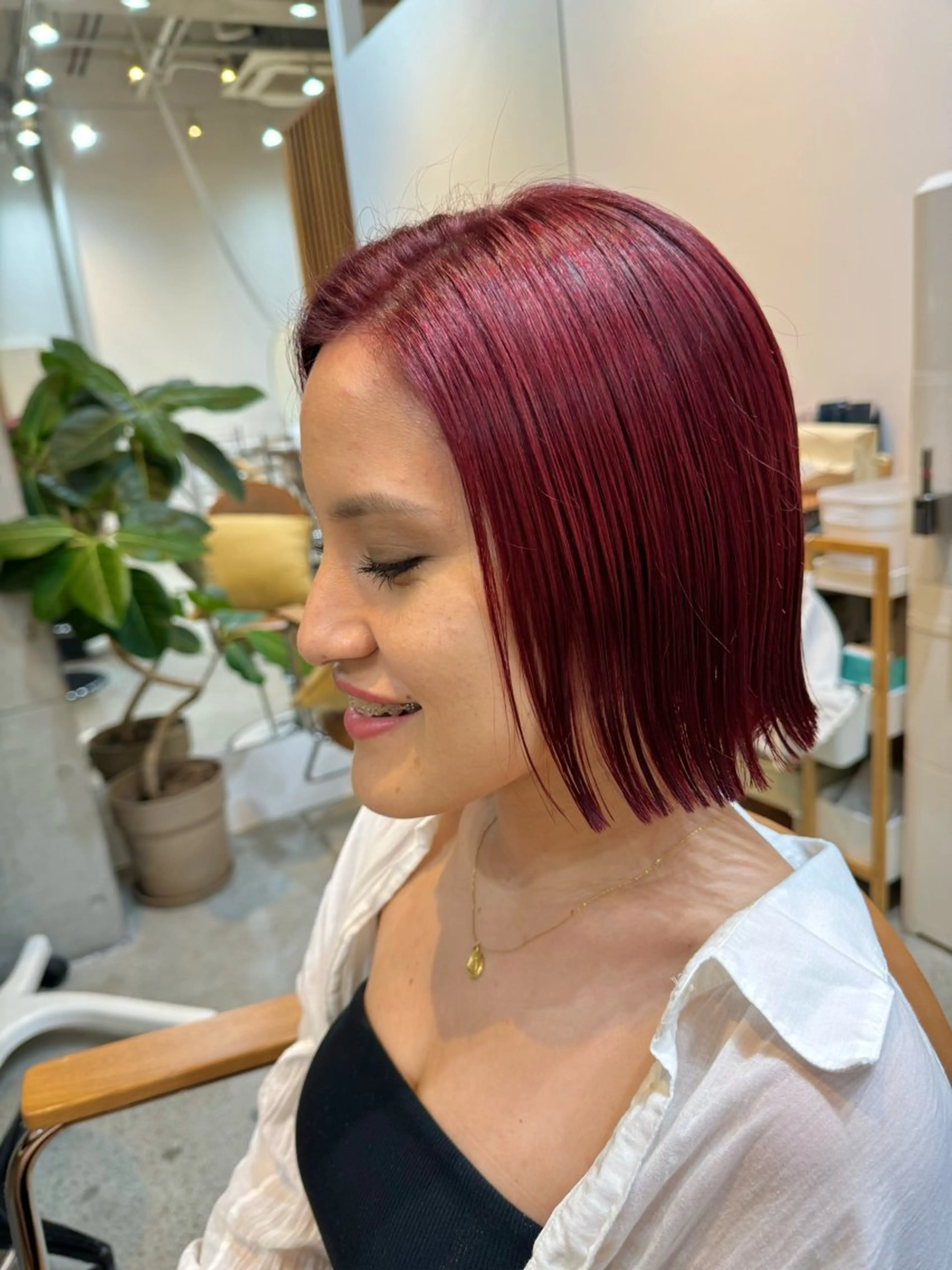 ショート カラー ヘアカラー 🫧髪質改善/Wカラ ー 暖色 🌸桜🌸のヘアスタイル