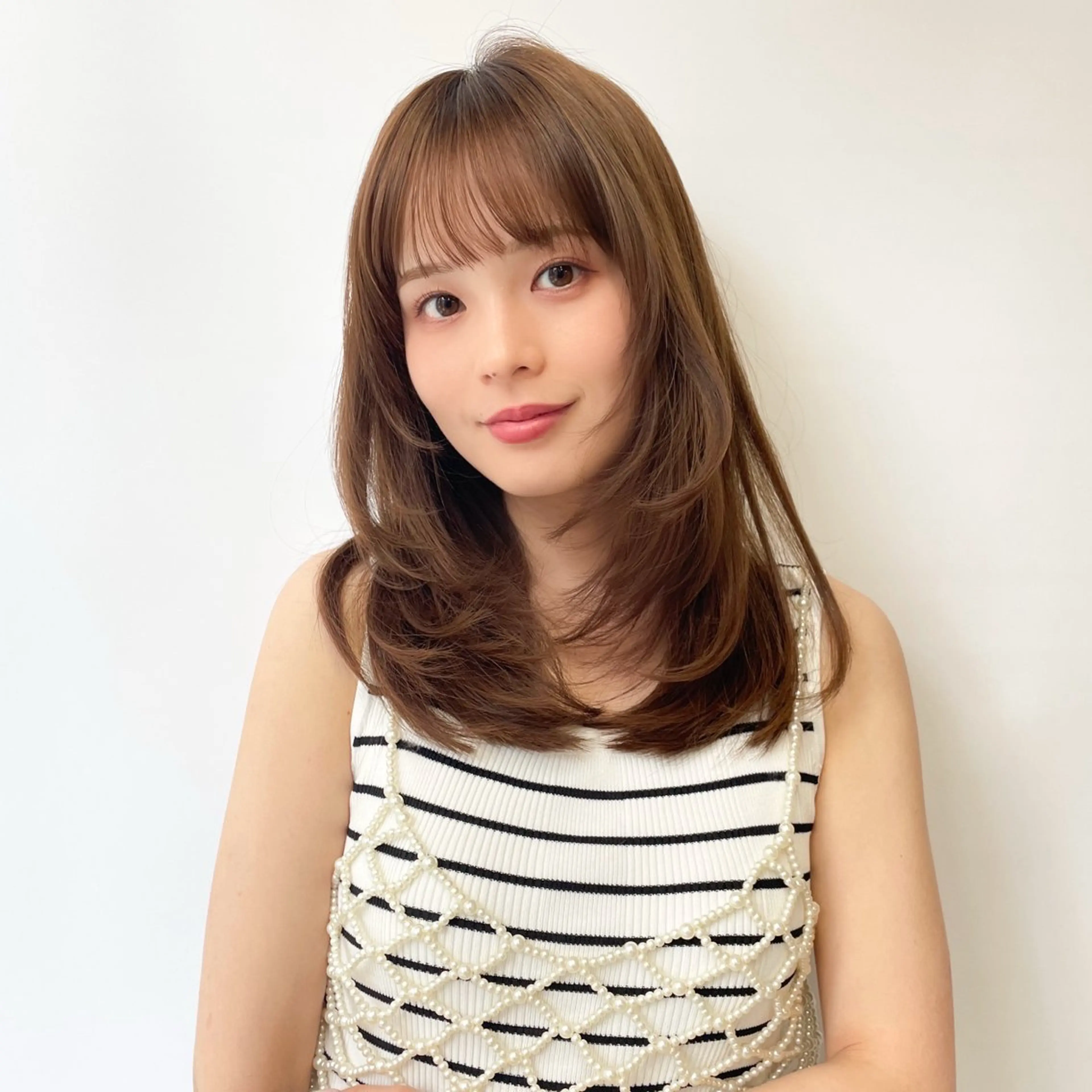 セミロング カラー アイブロウモデル 募集中🍒/北爪まゆのヘアスタイル