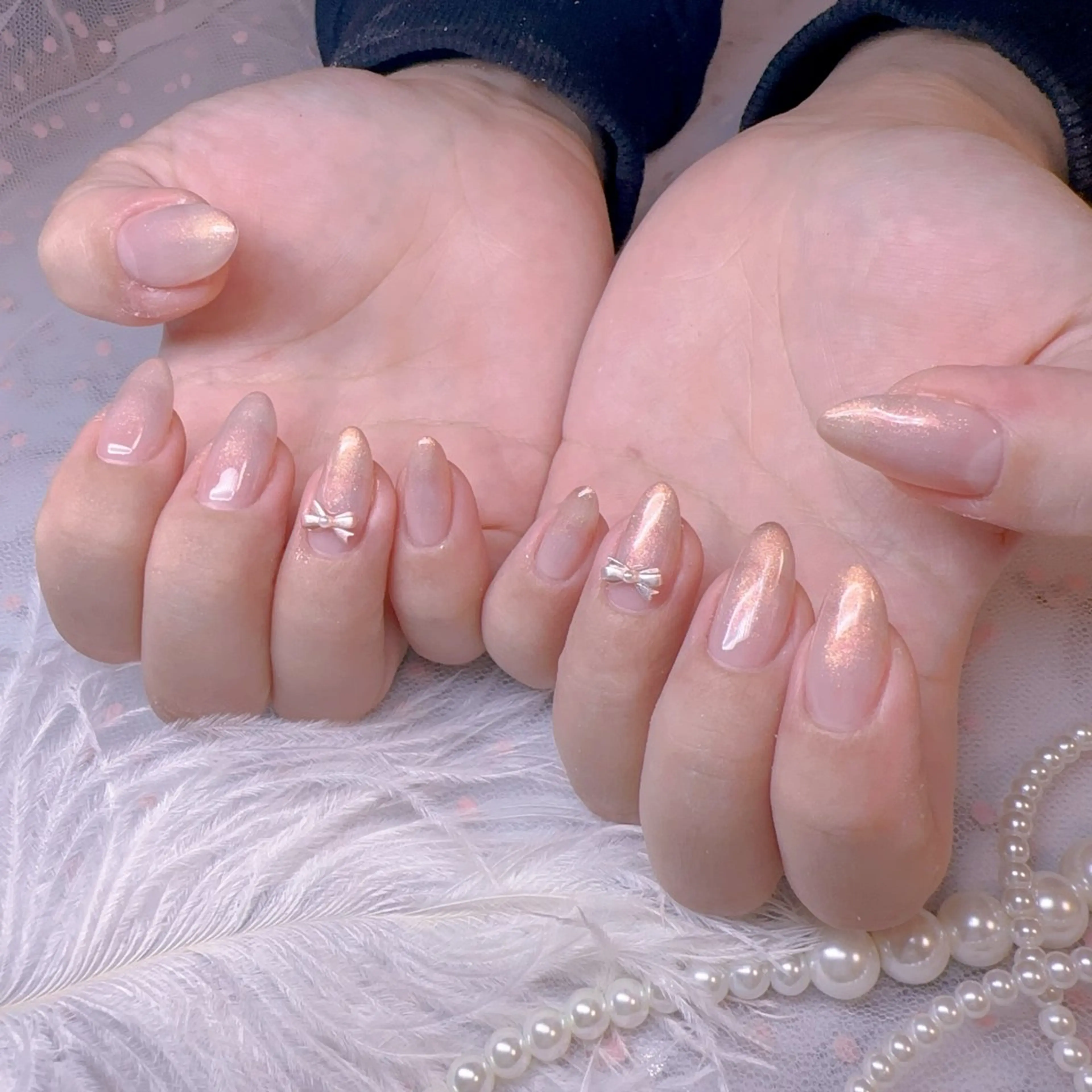 ネイル オーロラネイル フットネイル 韓国ネイル ラメ(グリッター) ラメグラデーション ハンドネイル Belle nail salon 新小岩のネイルデザイン