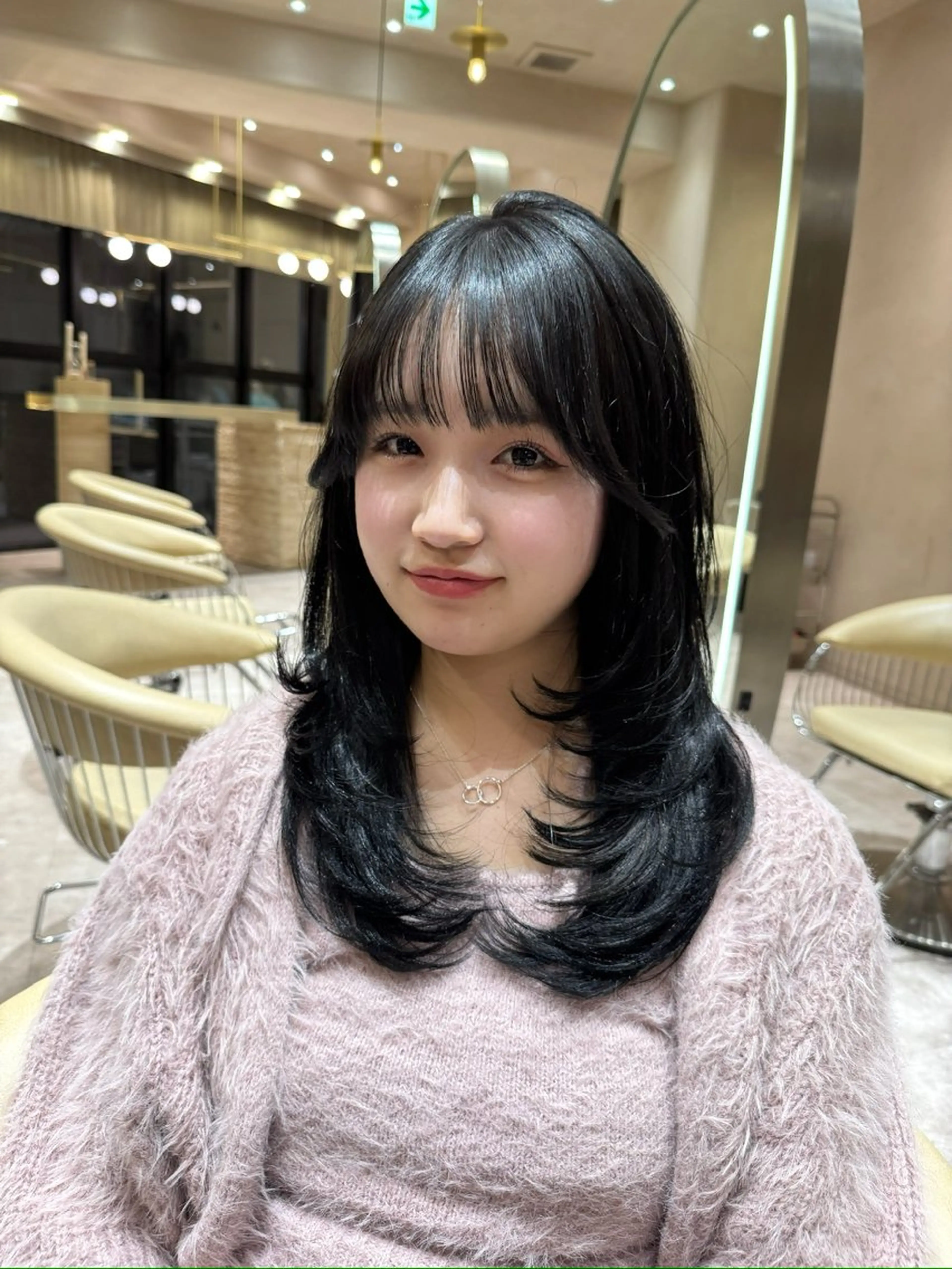 セミロング カット ヘアカラー トリートメント 韓国ヘア/ベージュ カラー/髪質改善/涼のヘアスタイル