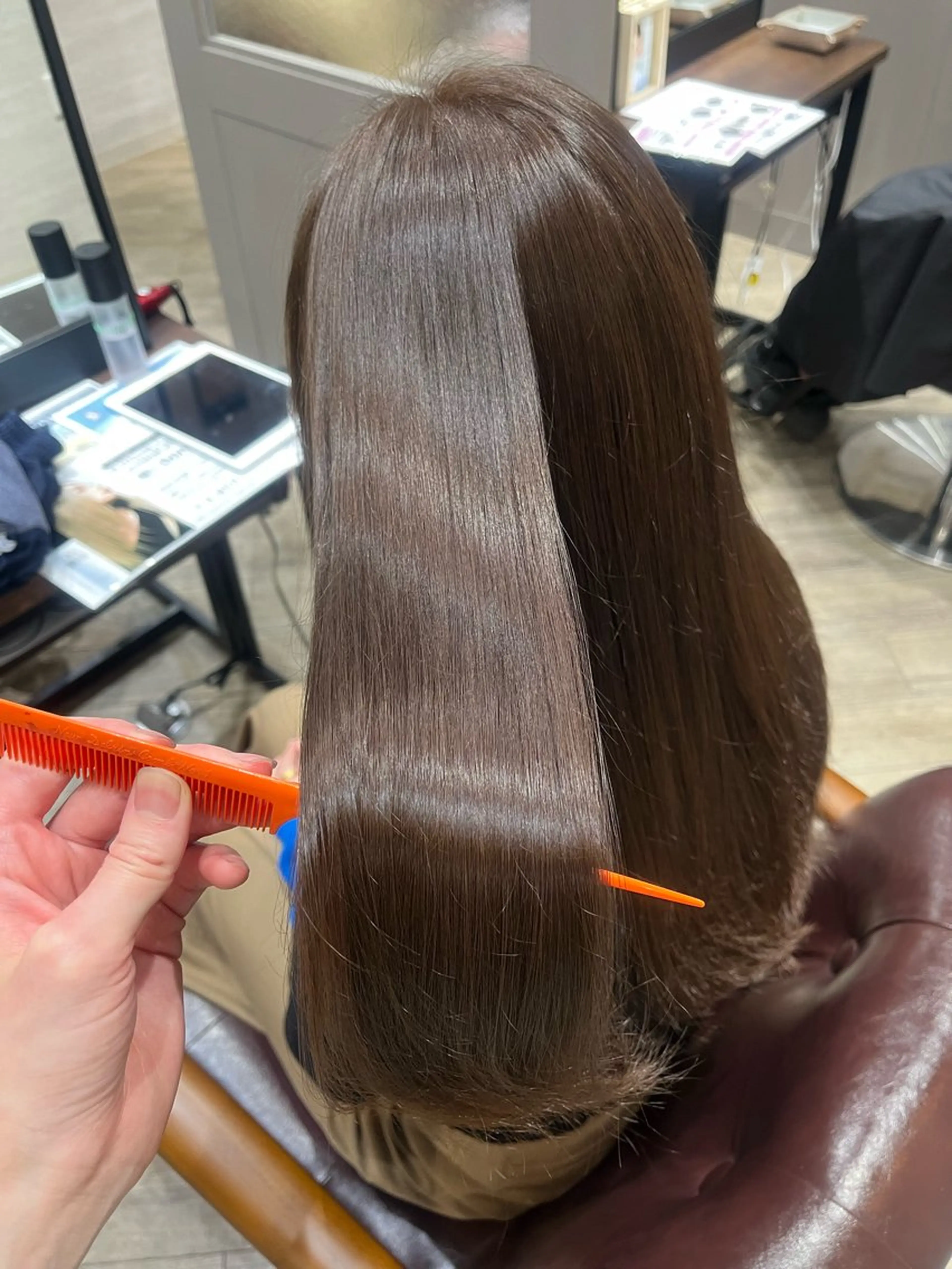 ロング カラー ブラウンカラー オリーブブラウン ヘアカラー トリートメント 🫧ぷる艶カラー🫧 Yuubi🦩のヘアスタイル