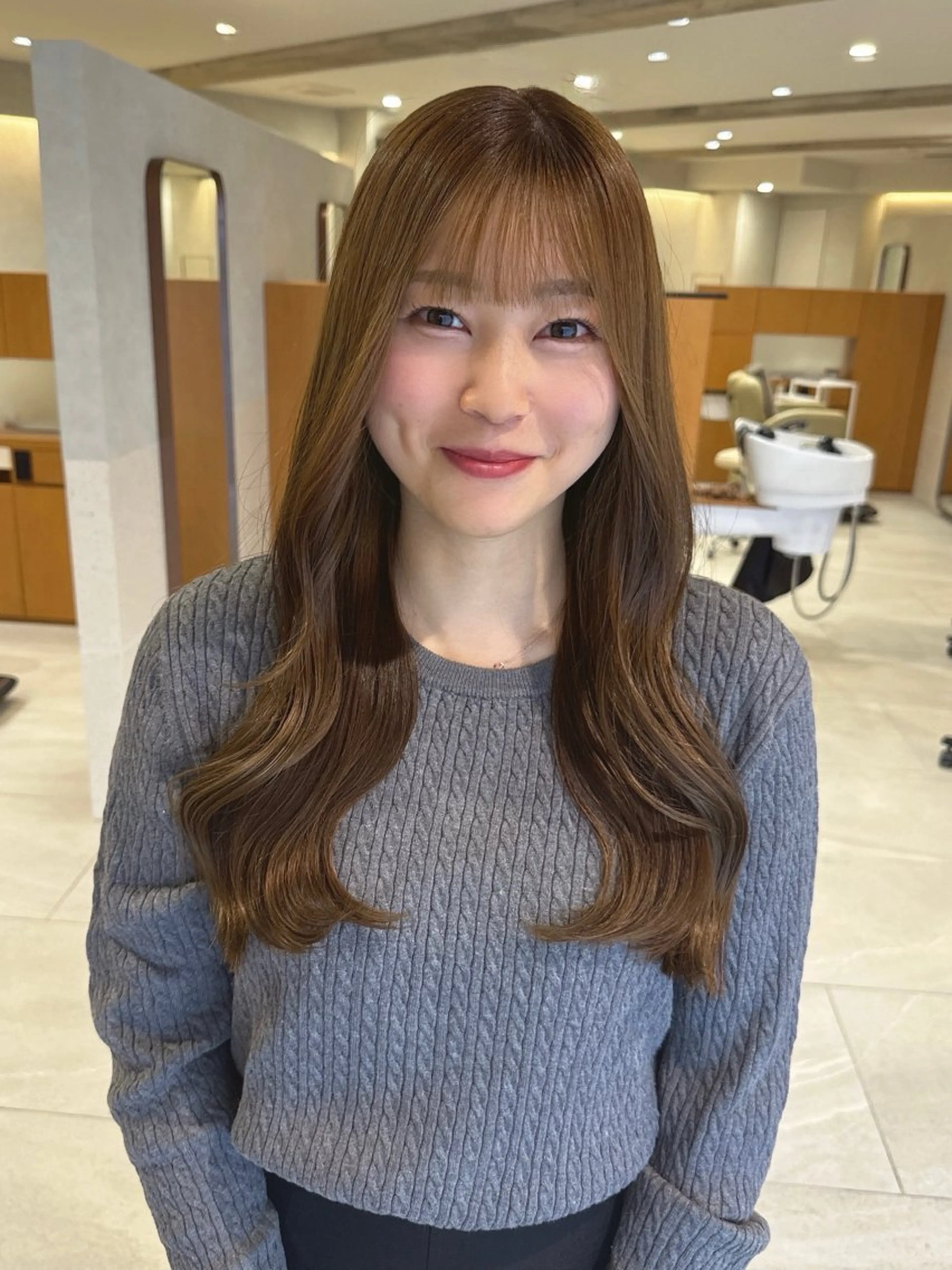 ロング ヘアカラー トリートメント MISATO THIRD SHOPのヘアスタイル